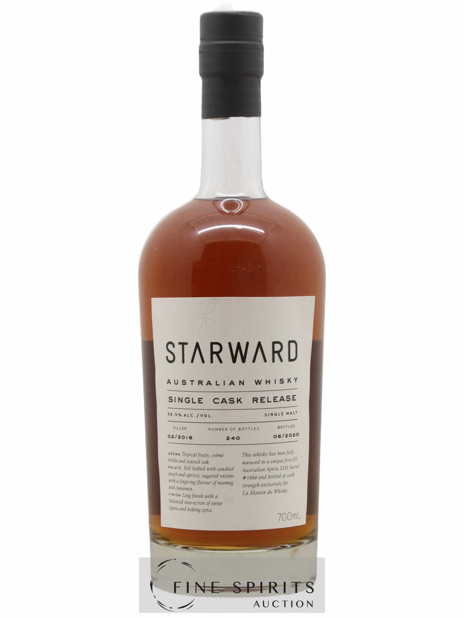 Starward 2016 Of. Single Cask Release n°1866 - One of 240 - bottled 2020 LMDW - Lot de 1 bouteille - 1