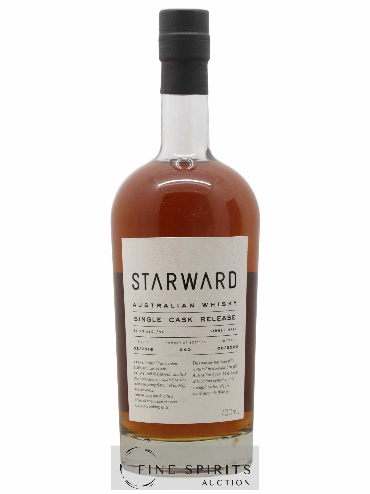 Starward 2016 Of. Single Cask Release n°1866 - One of 240 - bottled 2020 LMDW - Lot de 1 bouteille - 1