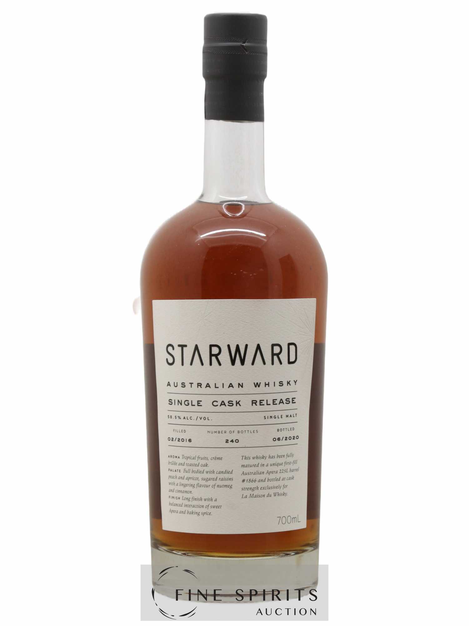 Starward 2016 Of. Single Cask Release n°1866 - One of 240 - bottled 2020 LMDW - Lot de 1 bouteille - 1