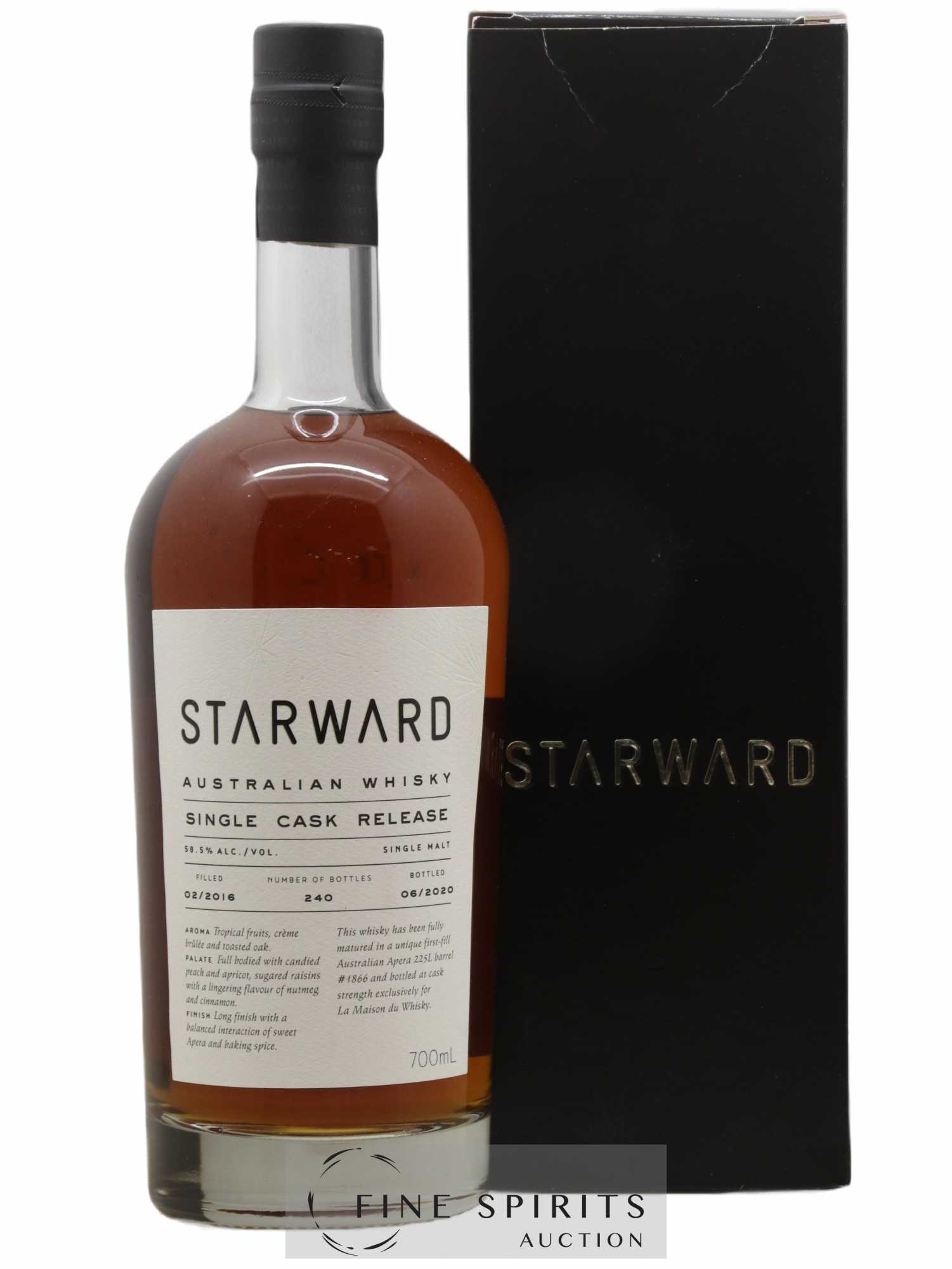 Starward 2016 Of. Single Cask Release n°1866 - One of 240 - bottled 2020 LMDW - Lot de 1 bouteille - 0