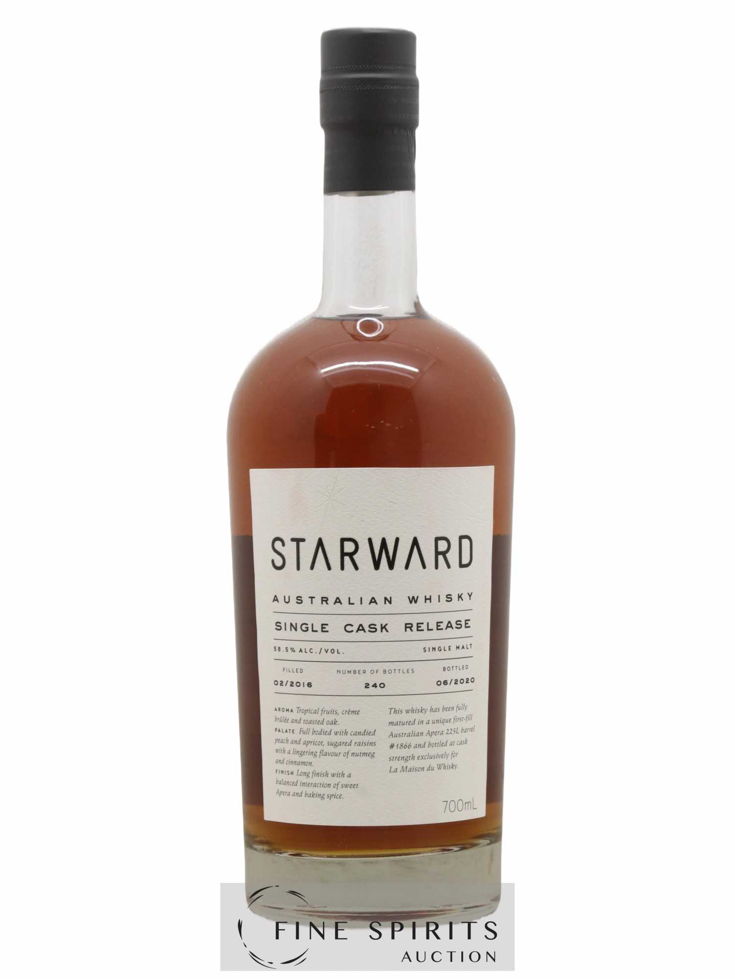 Starward 2016 Of. Single Cask Release n°1866 - One of 240 - bottled 2020 LMDW - Lot de 1 bouteille - 1