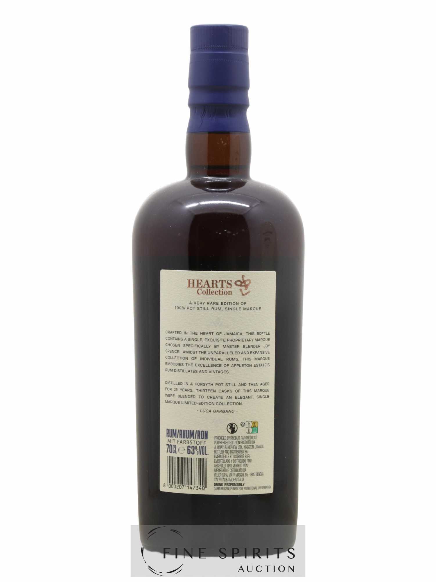 Appleton Estate 29 years 1993 Of. Pot Still Cask n°413487 through n°413499 - One of 3600 - bottled 2022 Hearts - Lot de 1 bouteille - 2