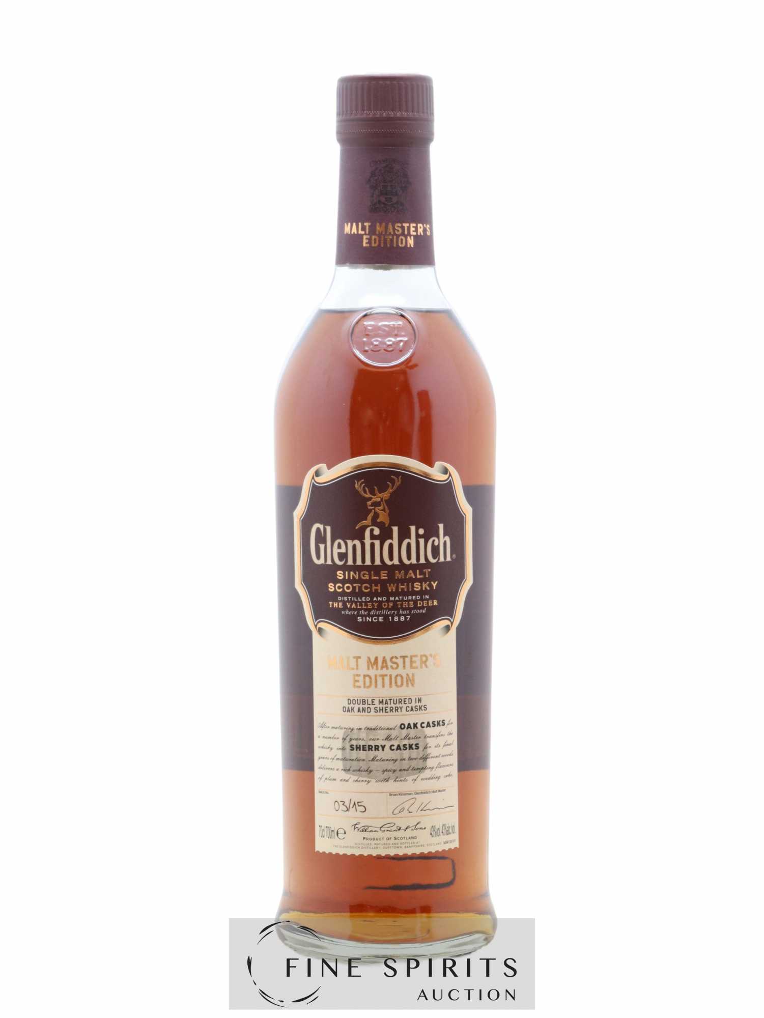 Glenfiddich Of. Malt Master's Edition Batch n°03-15 - Lot de 1 bouteille - 1