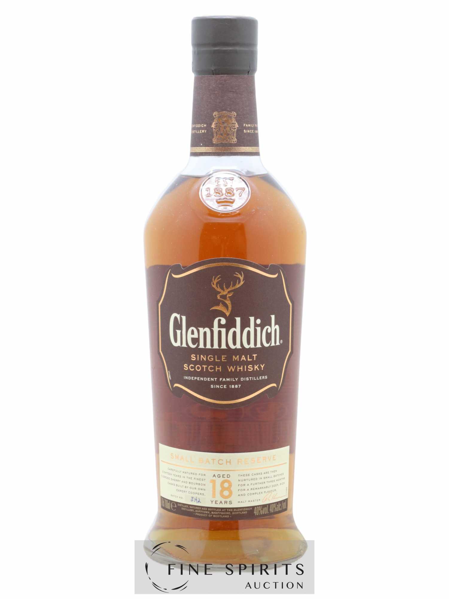 Glenfiddich 18 years Of. Small Batch Reserve n°8142 - Posten von 1 Flasche - 1