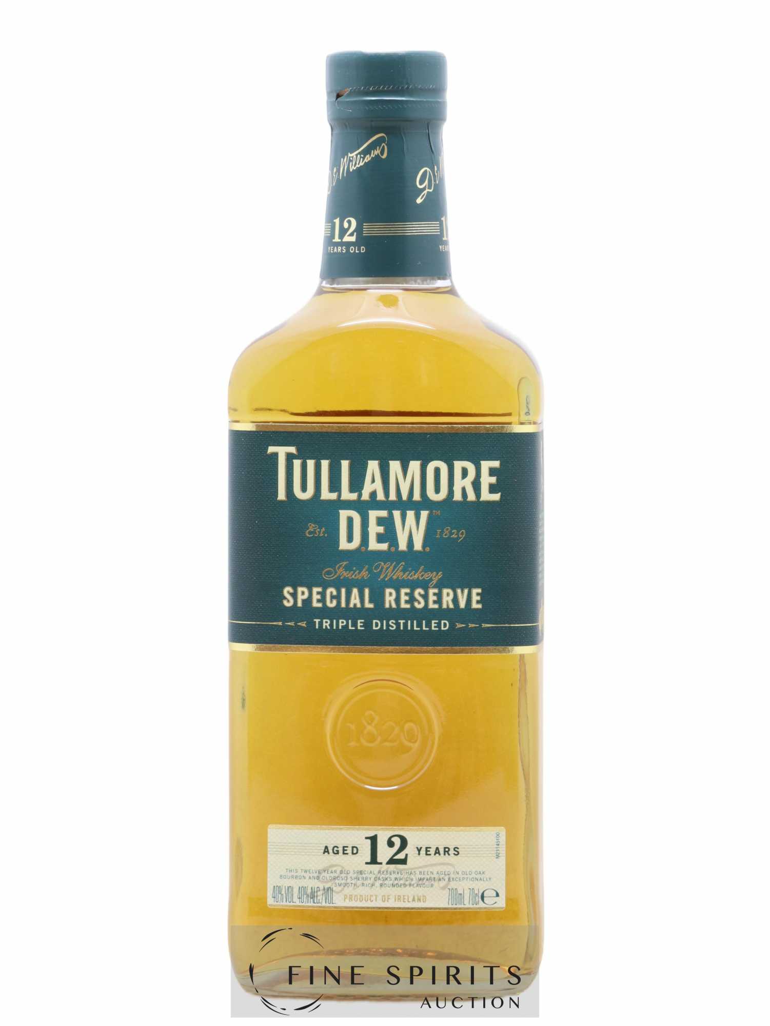 Tullamore Dew 12 years Of. Special Reserve Triple Distilled - Lot de 1 bouteille - 1