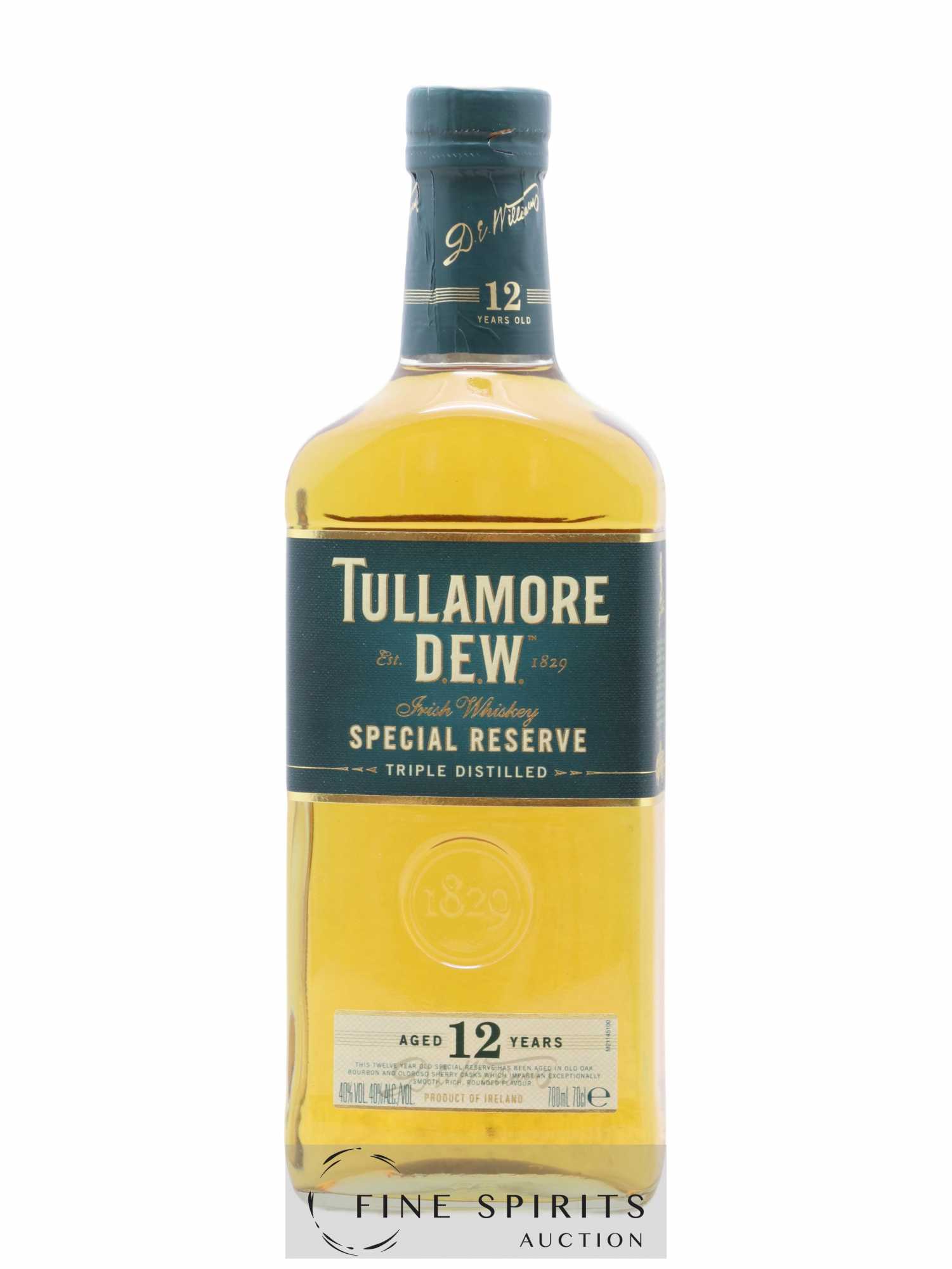 Tullamore Dew 12 years Of. Special Reserve Triple Distilled - Lot de 1 bouteille - 1
