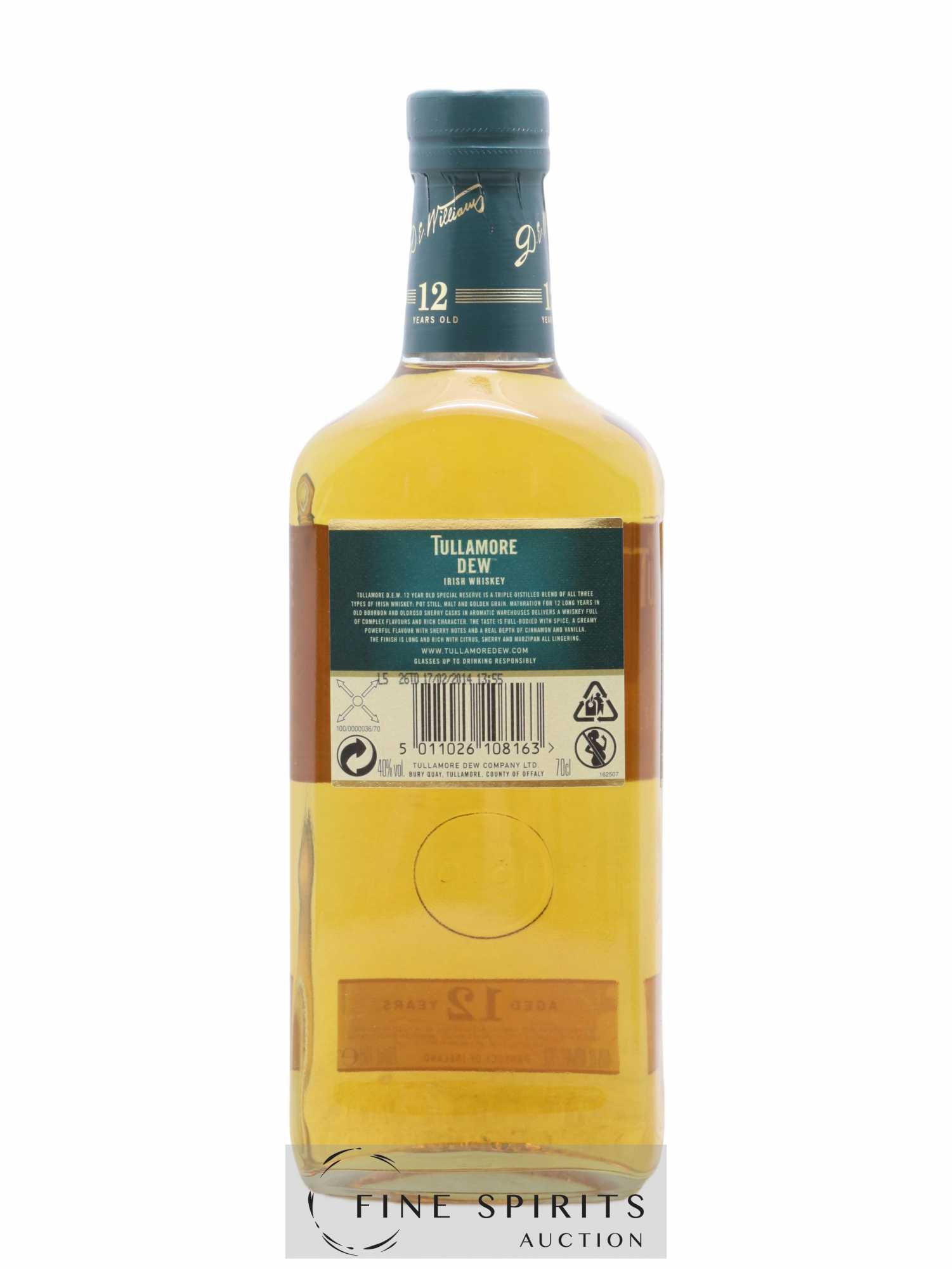 Tullamore Dew 12 years Of. Special Reserve Triple Distilled - Lot de 1 bouteille - 2