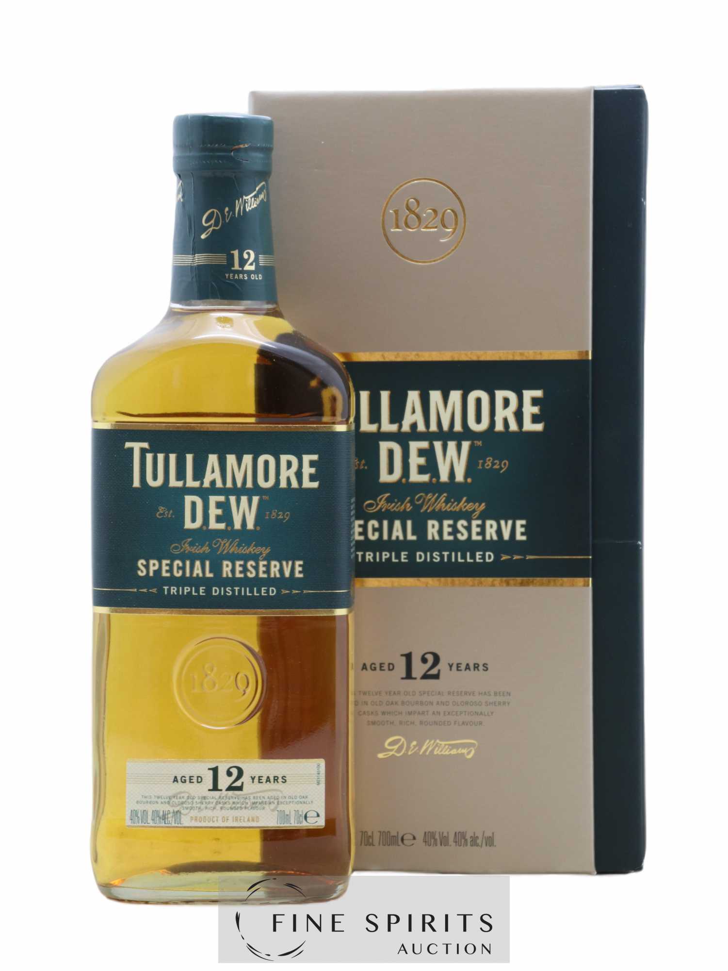 Tullamore Dew 12 years Of. Special Reserve Triple Distilled - Lot de 1 bouteille - 0
