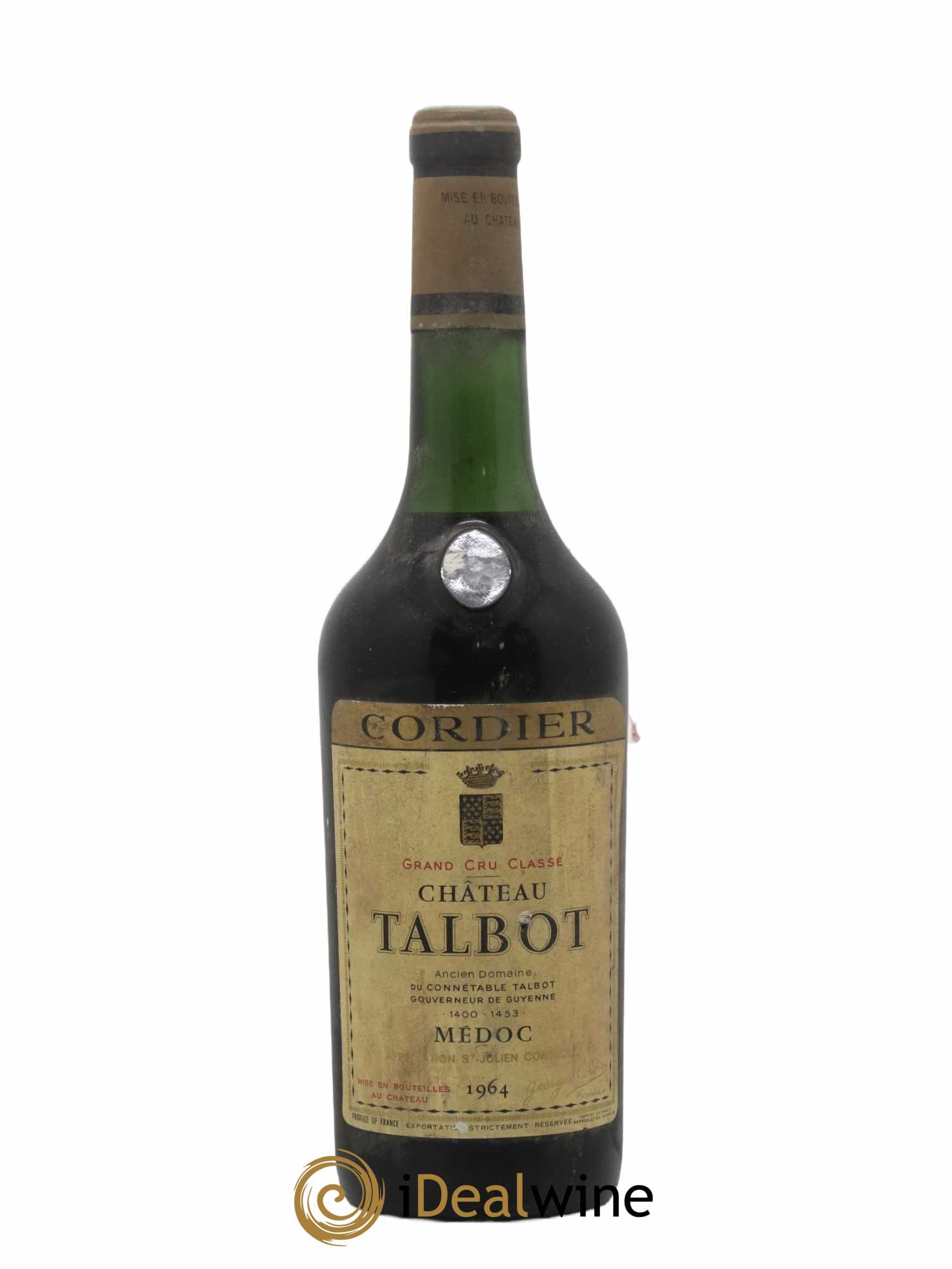 Château Talbot 4ème Grand Cru Classé 1964 - Lot de 1 bouteille - 0