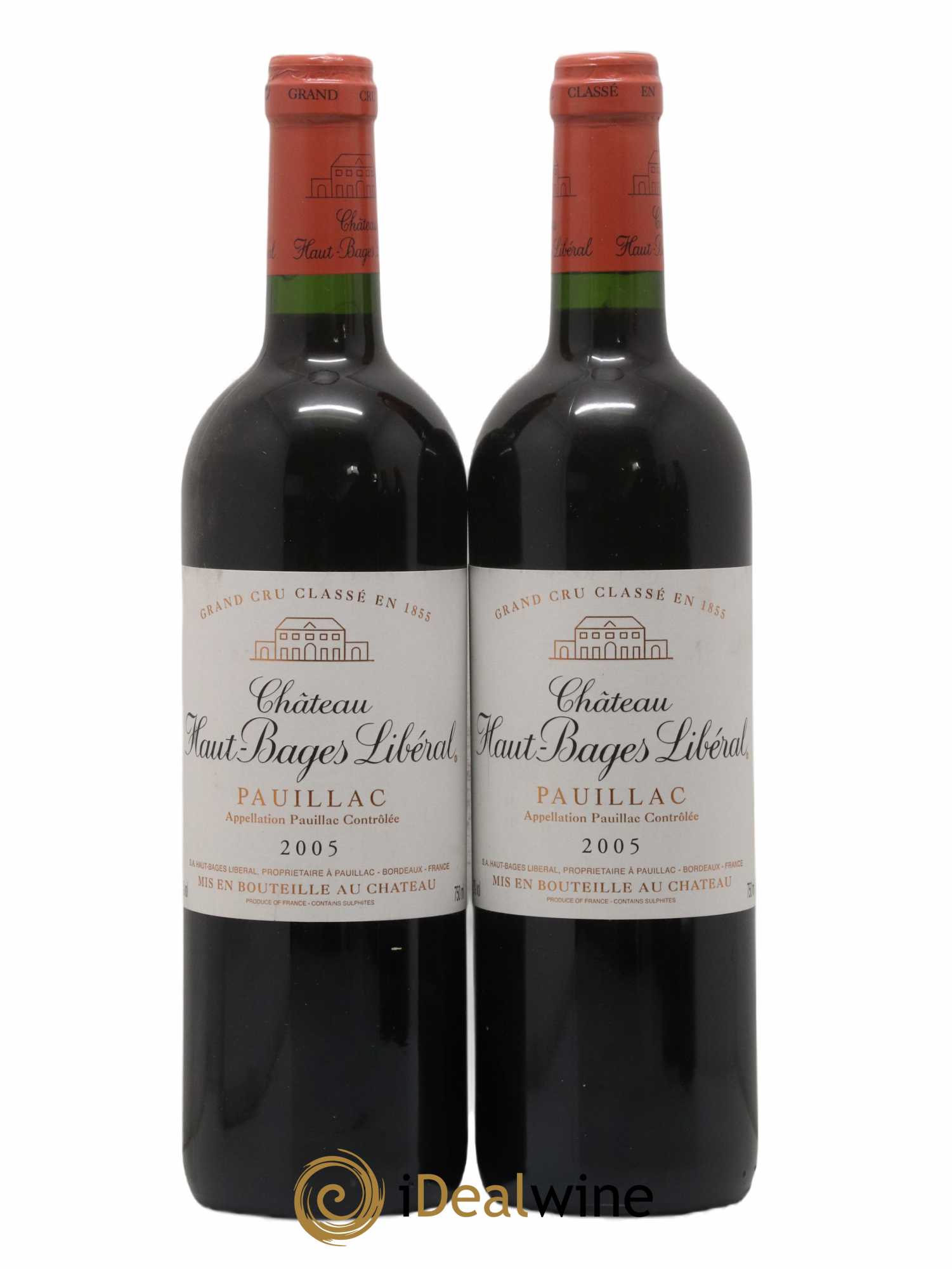 Château Haut Bages Libéral 5ème Grand Cru Classé 2005 - Lot of 2 bottles - 0