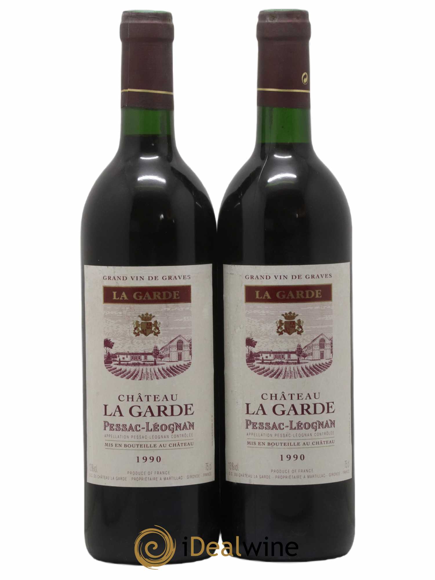 Château la Garde 1990 - Lot de 2 bouteilles - 0