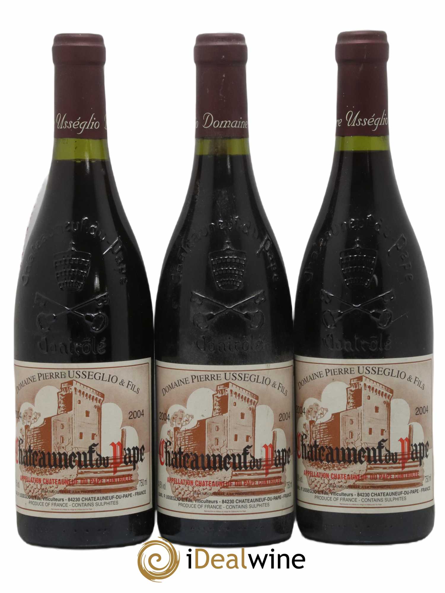 Châteauneuf-du-Pape Tradition Pierre Usseglio & Fils 2004 - Lot de 3 bouteilles - 0