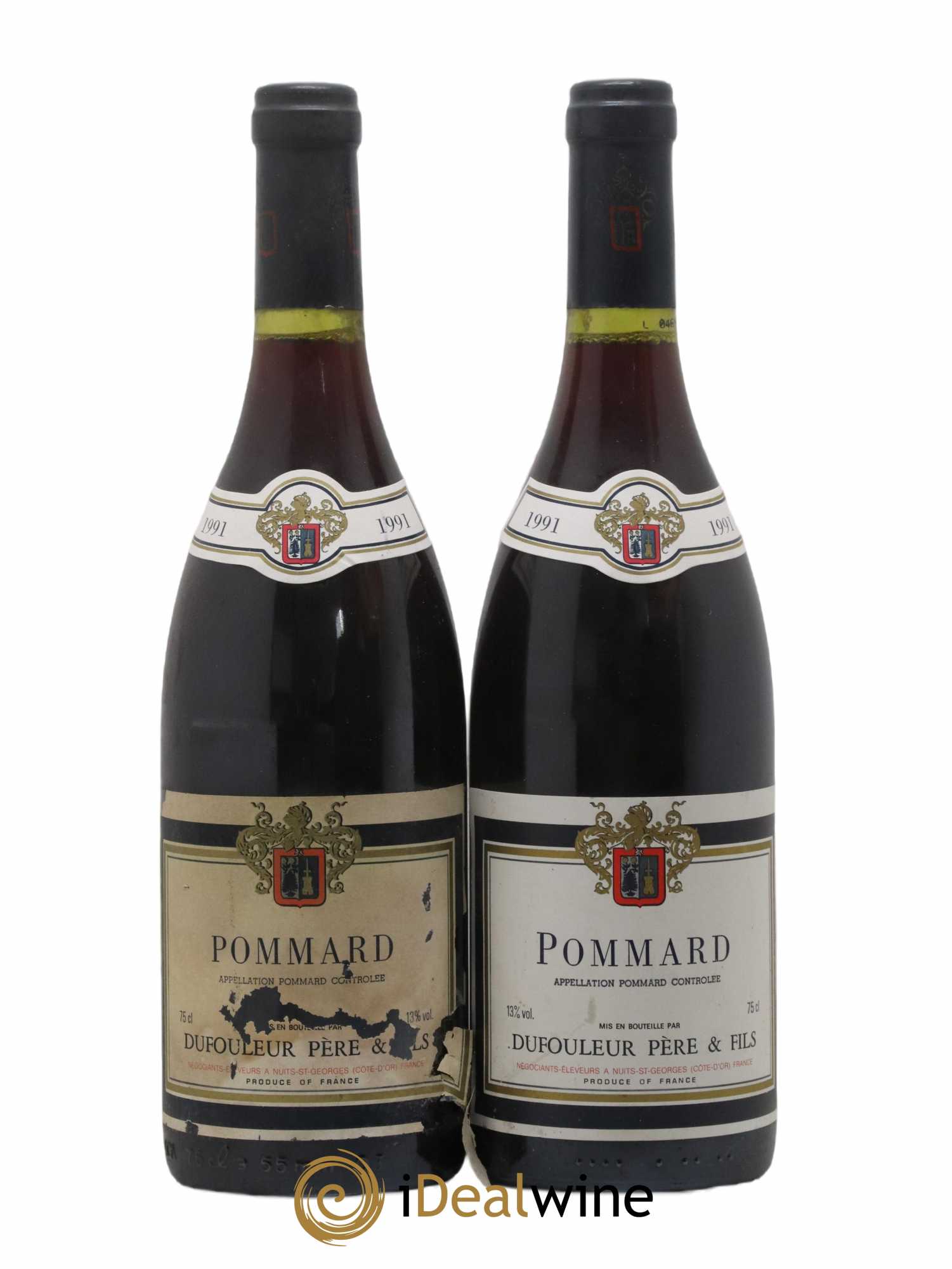Pommard Dufouleur 1991 - Lot de 2 bouteilles - 0