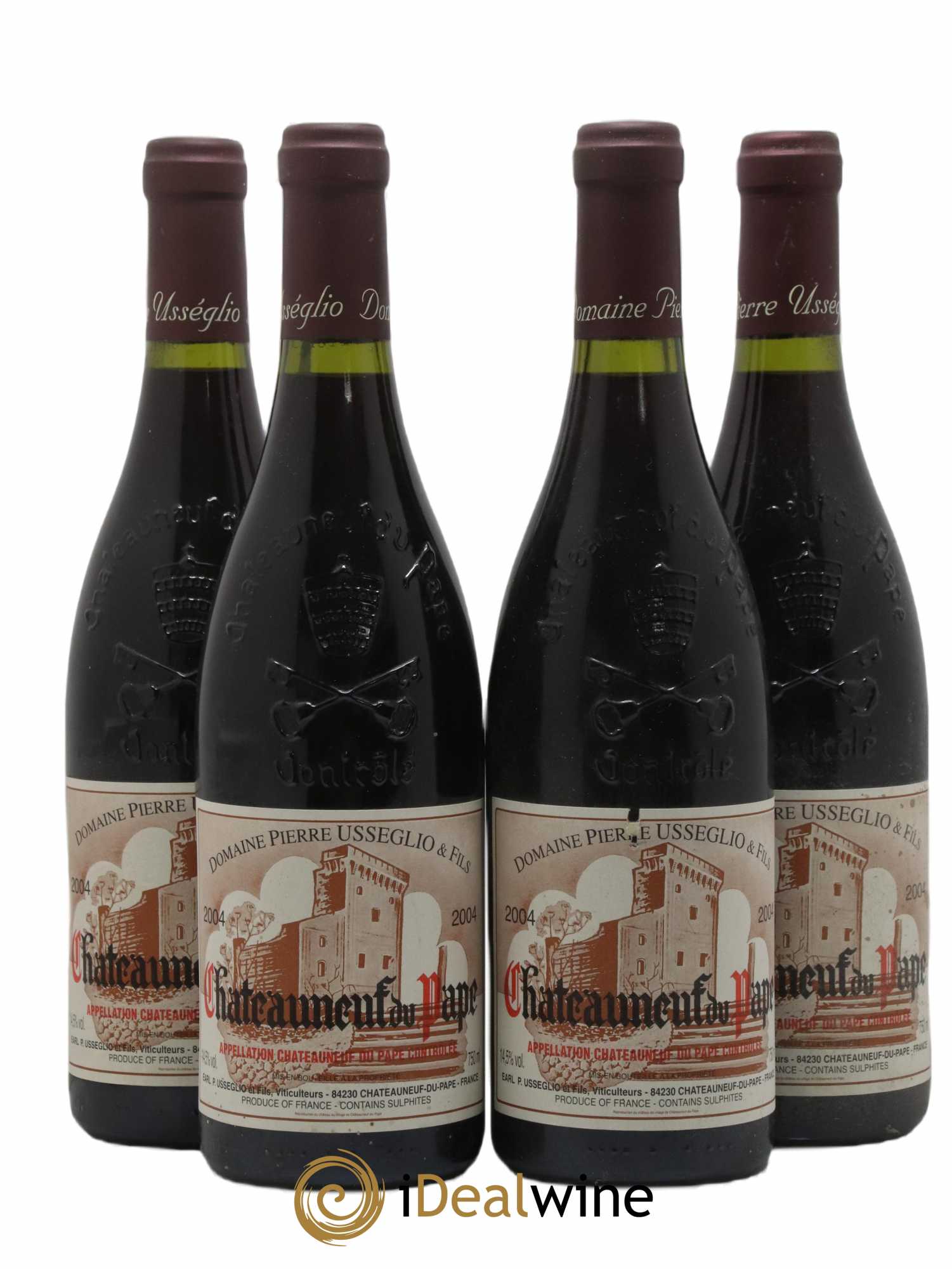 Châteauneuf-du-Pape Tradition Pierre Usseglio & Fils 2004 - Lot de 4 bouteilles - 0