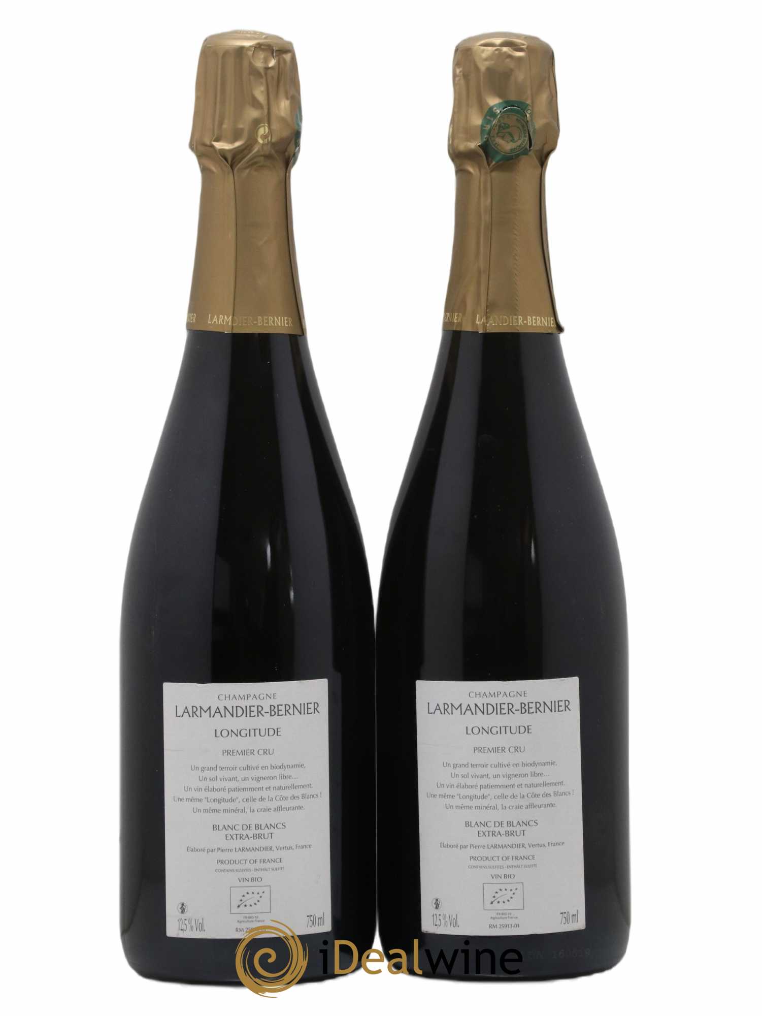 Longitude Blanc de Blancs 1er Cru Extra-Brut Larmandier-Bernier - Lot of 2 bottles - 1