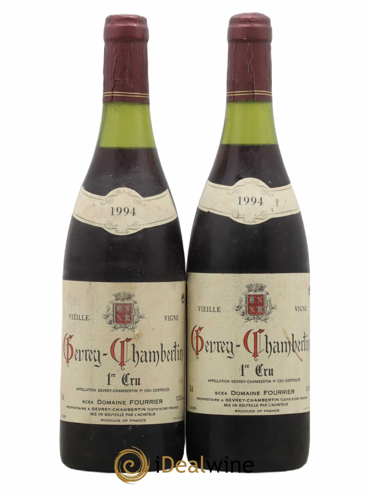 Gevrey-Chambertin 1er Cru Vieilles Vignes Fourrier 1994 - Posten von 2 Flaschen - 0