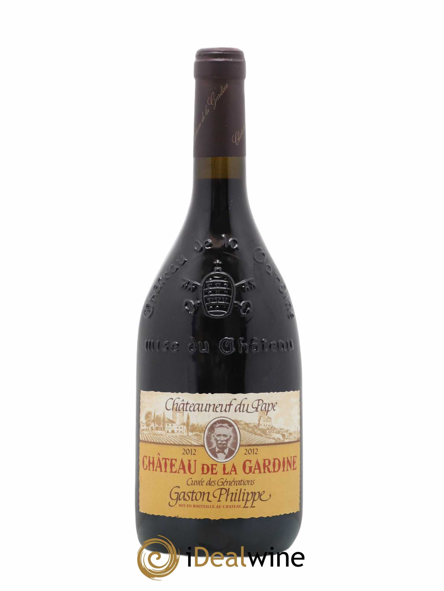 Châteauneuf-du-Pape Château de La Gardine Cuvée des Générations Gaston Philippe Famille Brunel 2012 - Lot de 1 bouteille - 0