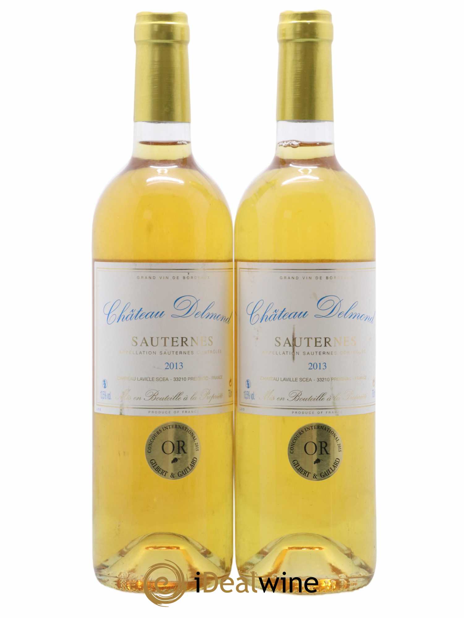 Sauternes Château Delmond (sans prix de réserve) 2013 - Lotto di 2 bottiglie - 0