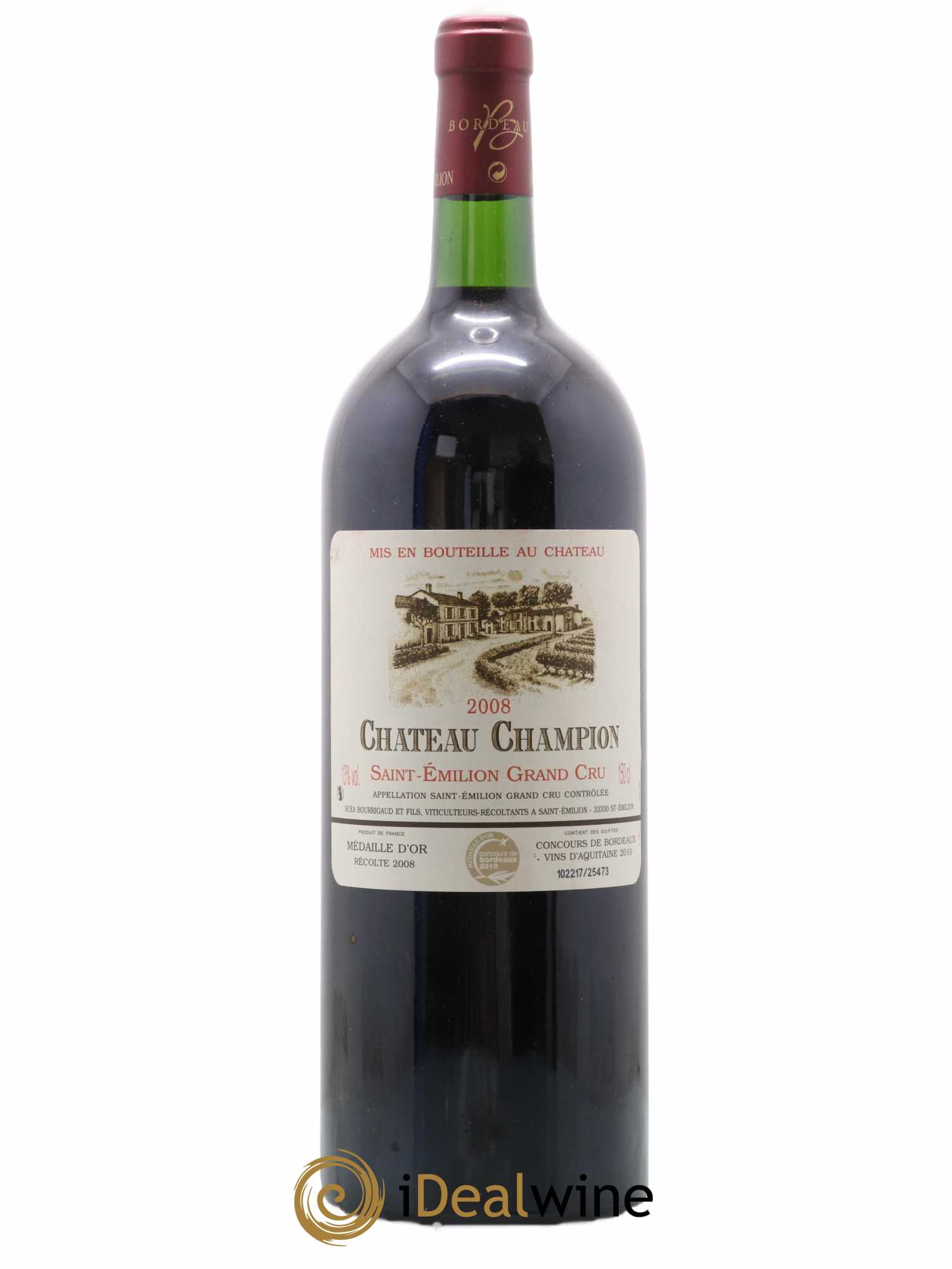 Saint-Émilion Grand Cru Château Champion (no reserve) 2008 - Lot of 1 magnum - 0