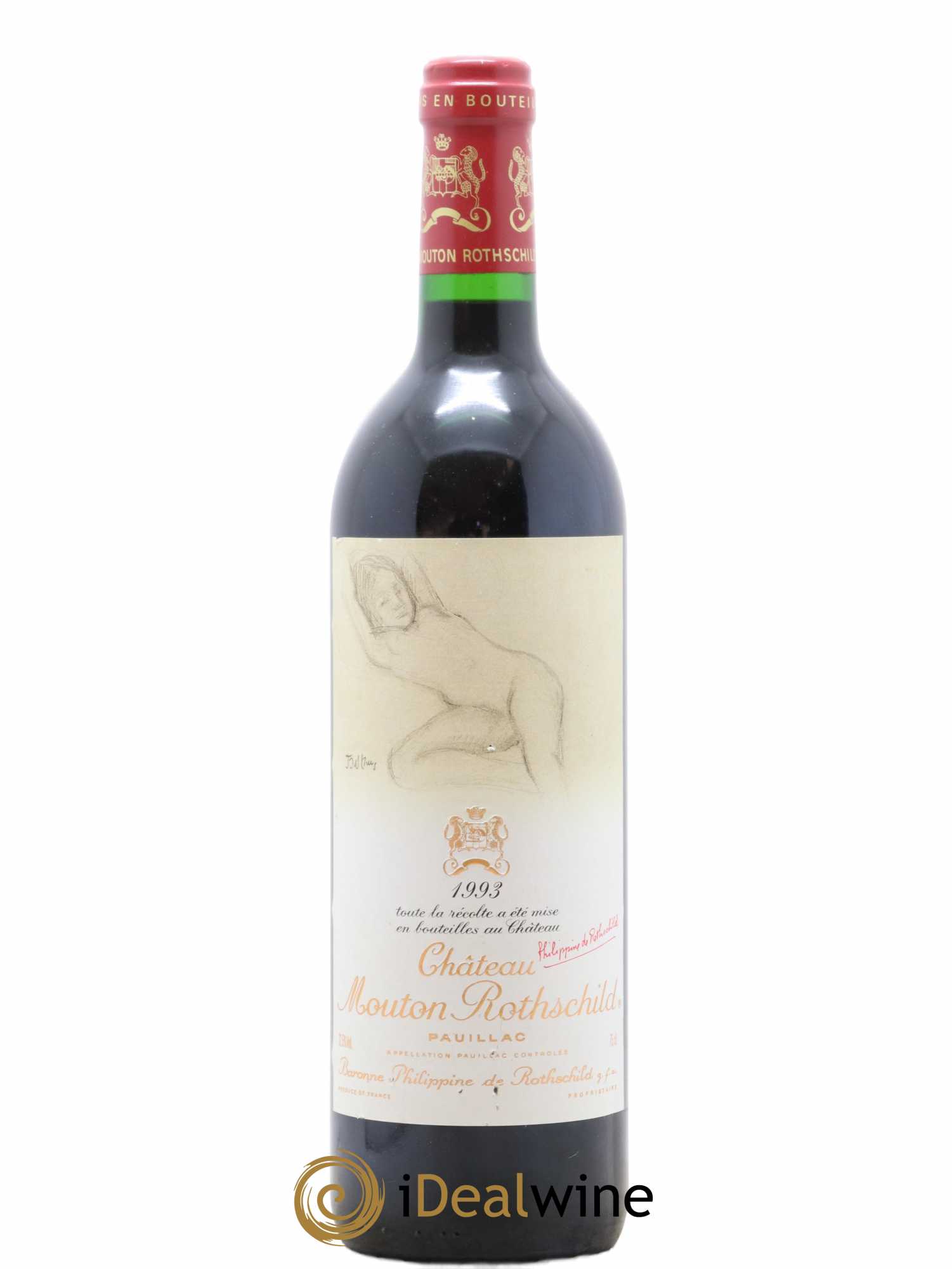 Château Mouton Rothschild 1er Grand Cru Classé 1993 - Lot de 1 bouteille - 0