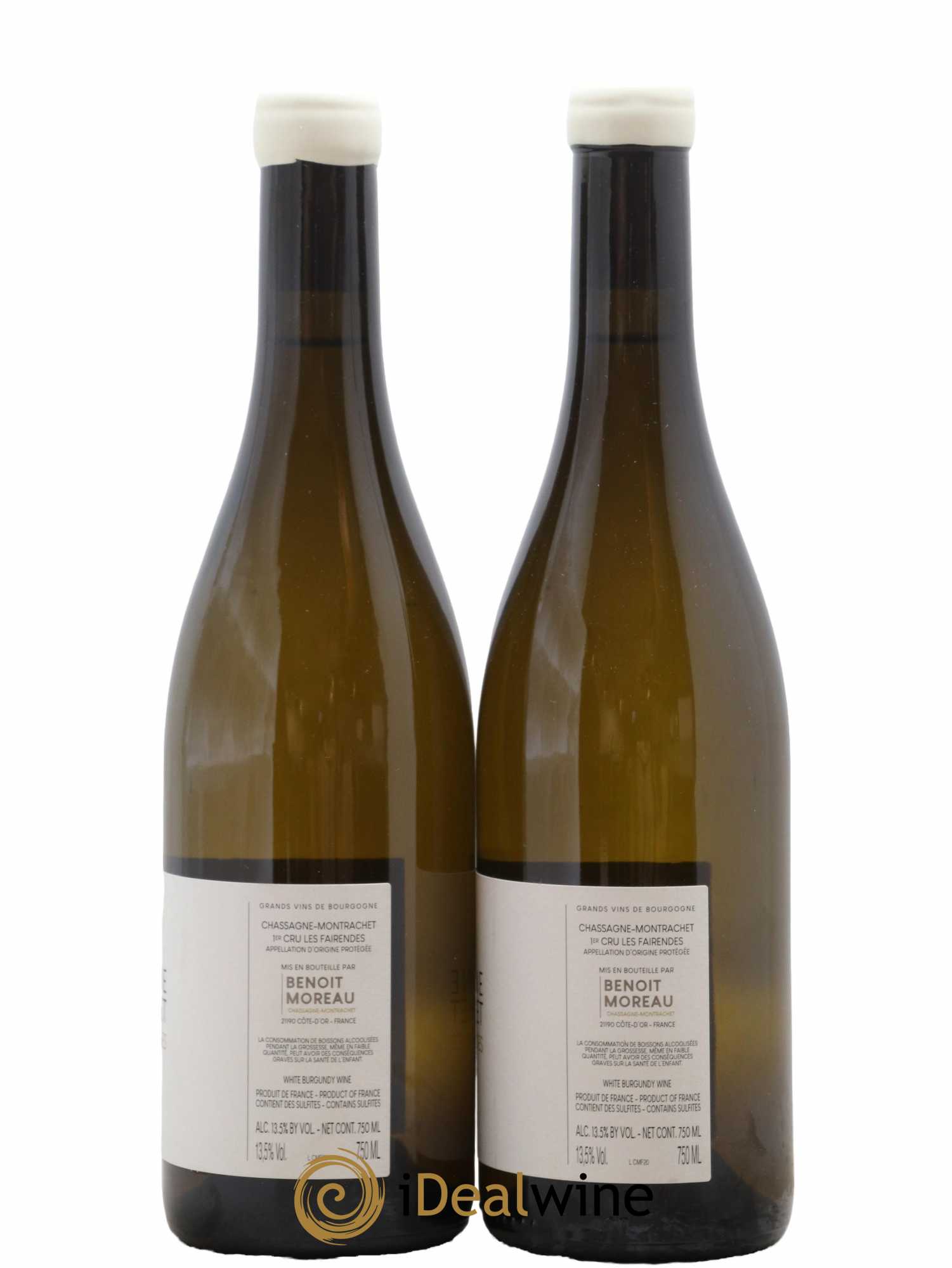 Chassagne-Montrachet 1er Cru Les Fairendes Domaine Benoît Moreau 2020 - Lot of 2 bottles - 1