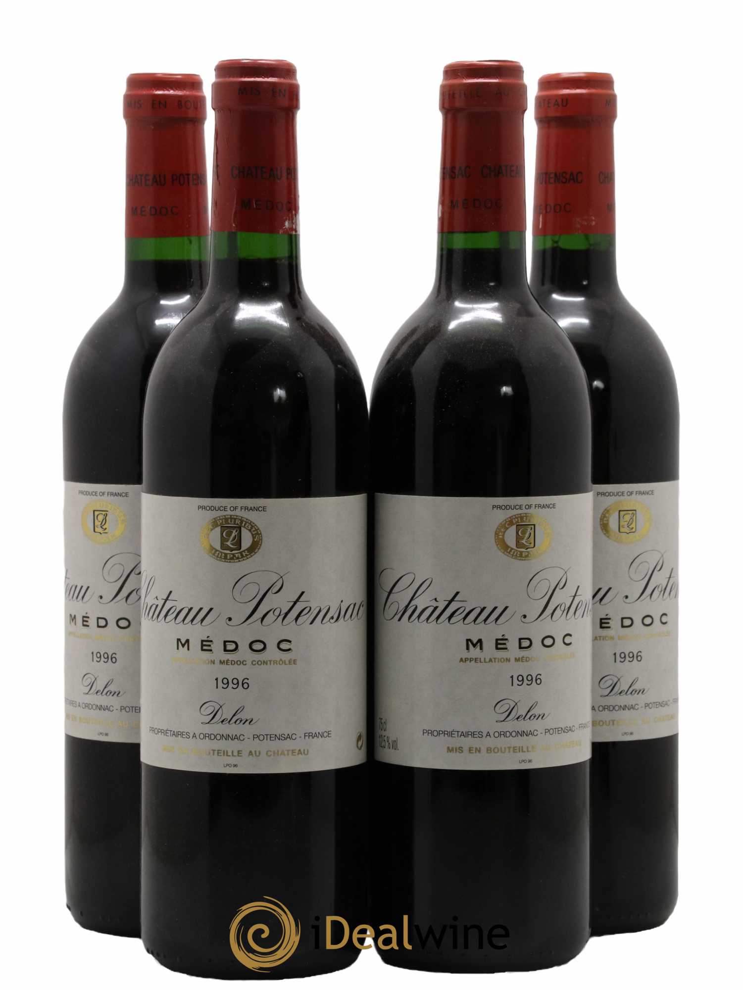 Château Potensac 1996 - Lot de 4 bouteilles - 0