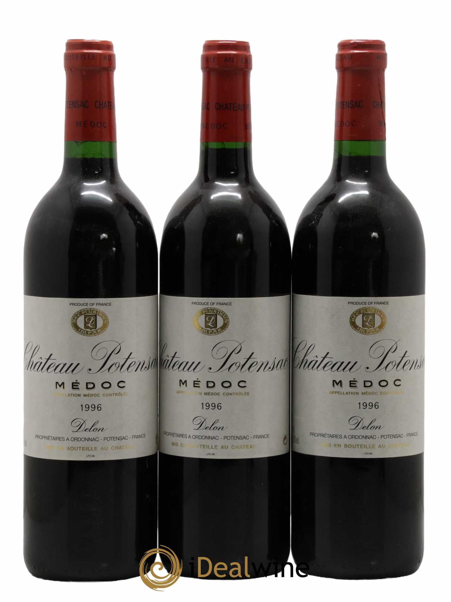 Château Potensac 1996 - Lot de 3 bouteilles - 0