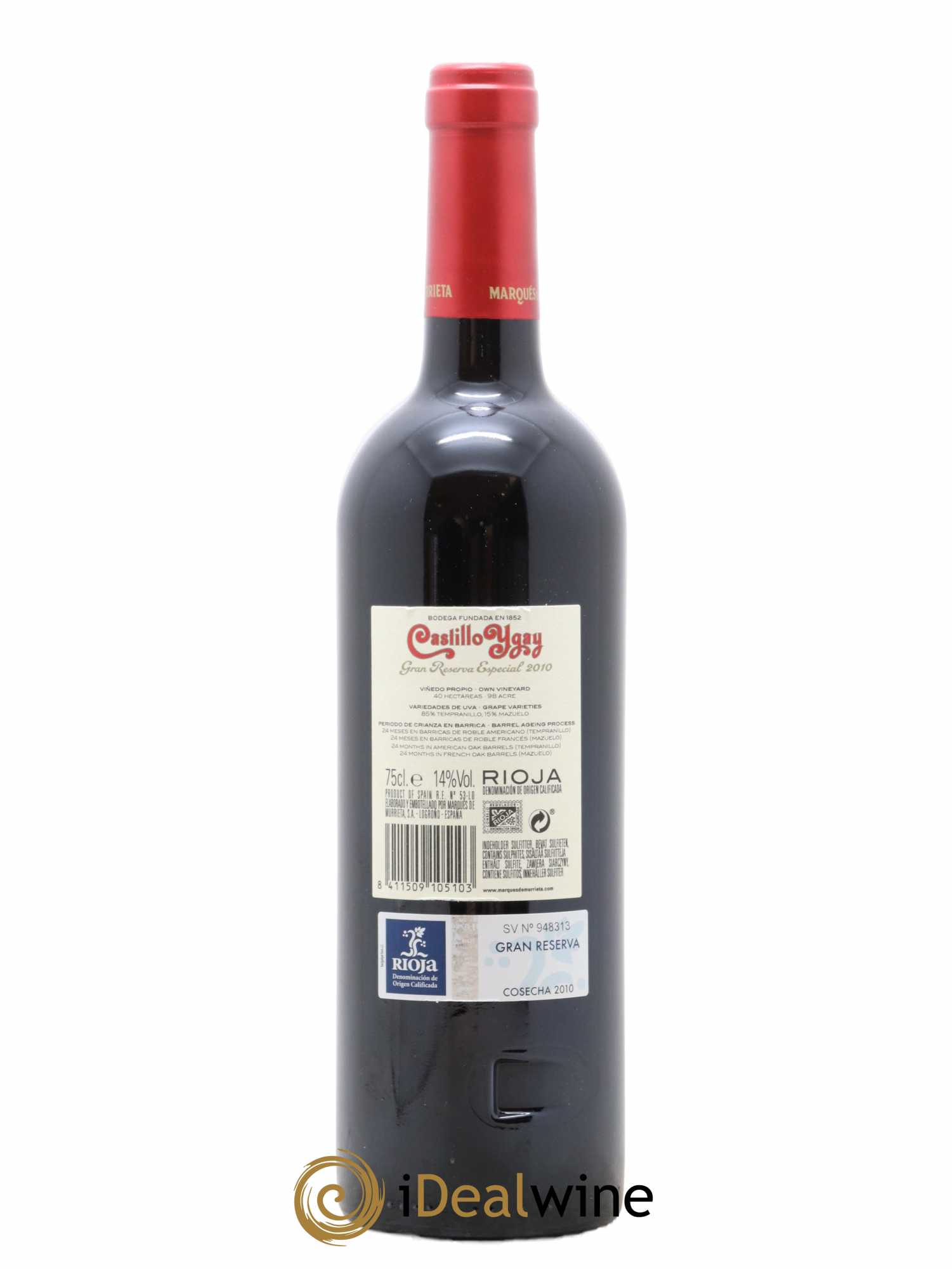 Rioja DOCA Castillo Ygay Reserva Especial Marqués de Murrieta 2010 - Posten von 1 Flasche - 1