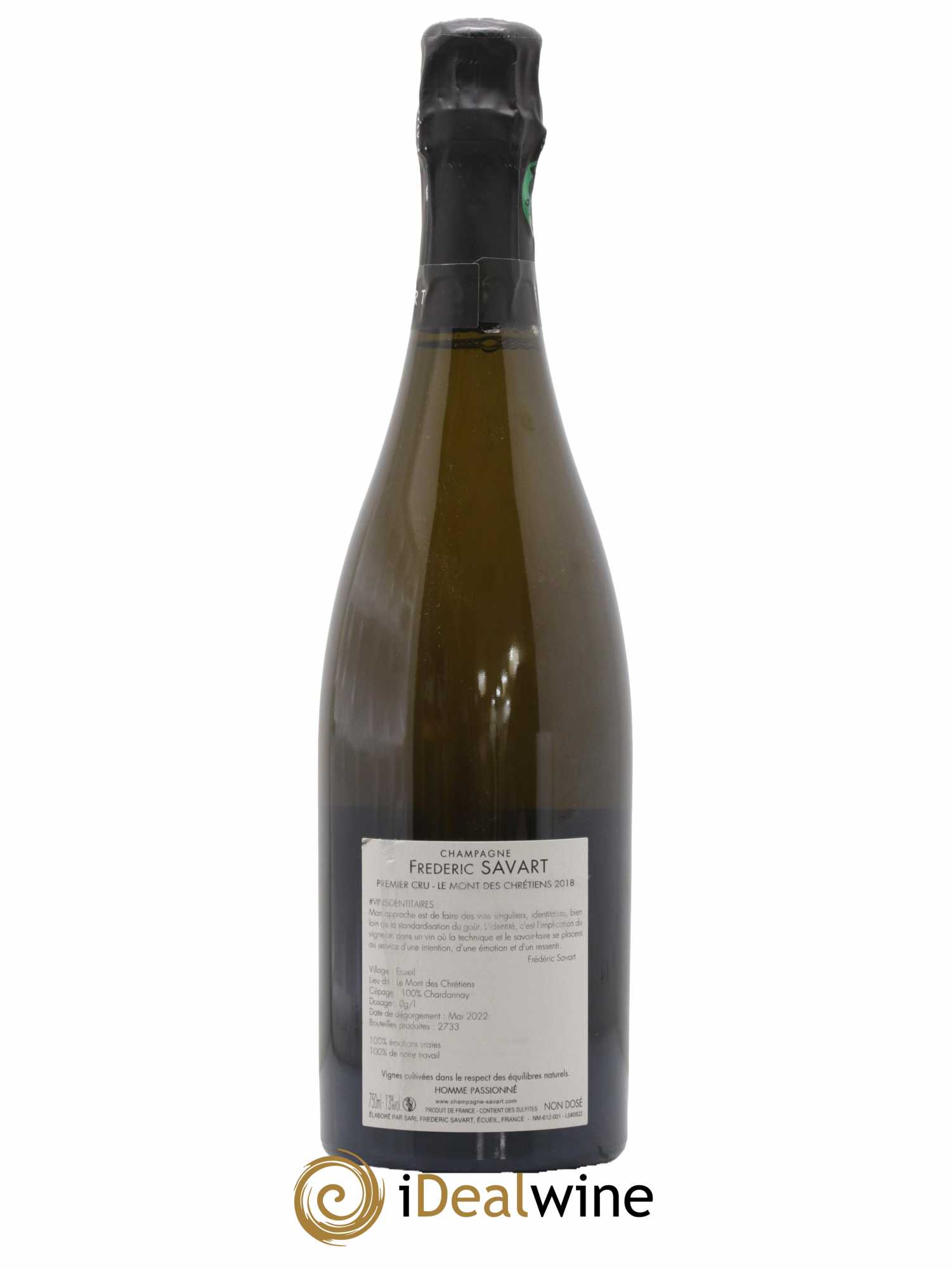 Le Mont des Chrétiens 1er Cru Extra-Brut Savart 2018 - Posten von 1 Flasche - 1