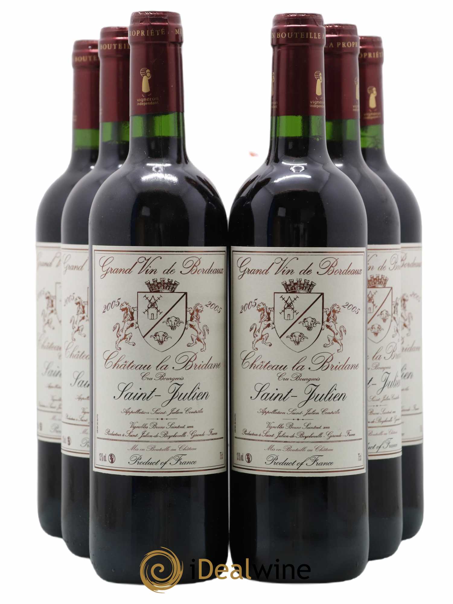 Château la Bridane Cru Bourgeois 2005 - Lot de 6 bouteilles - 0