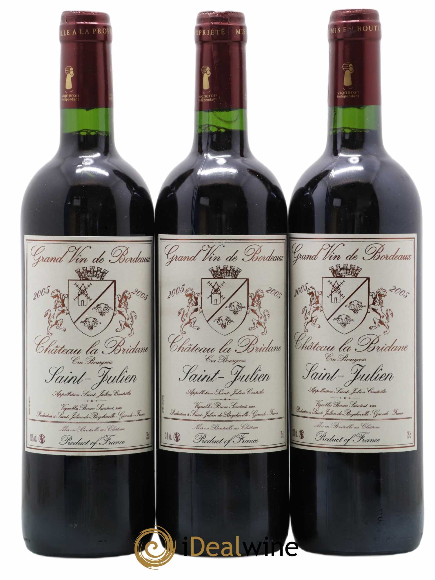 Château la Bridane Cru Bourgeois 2005 - Lot de 3 bouteilles - 0