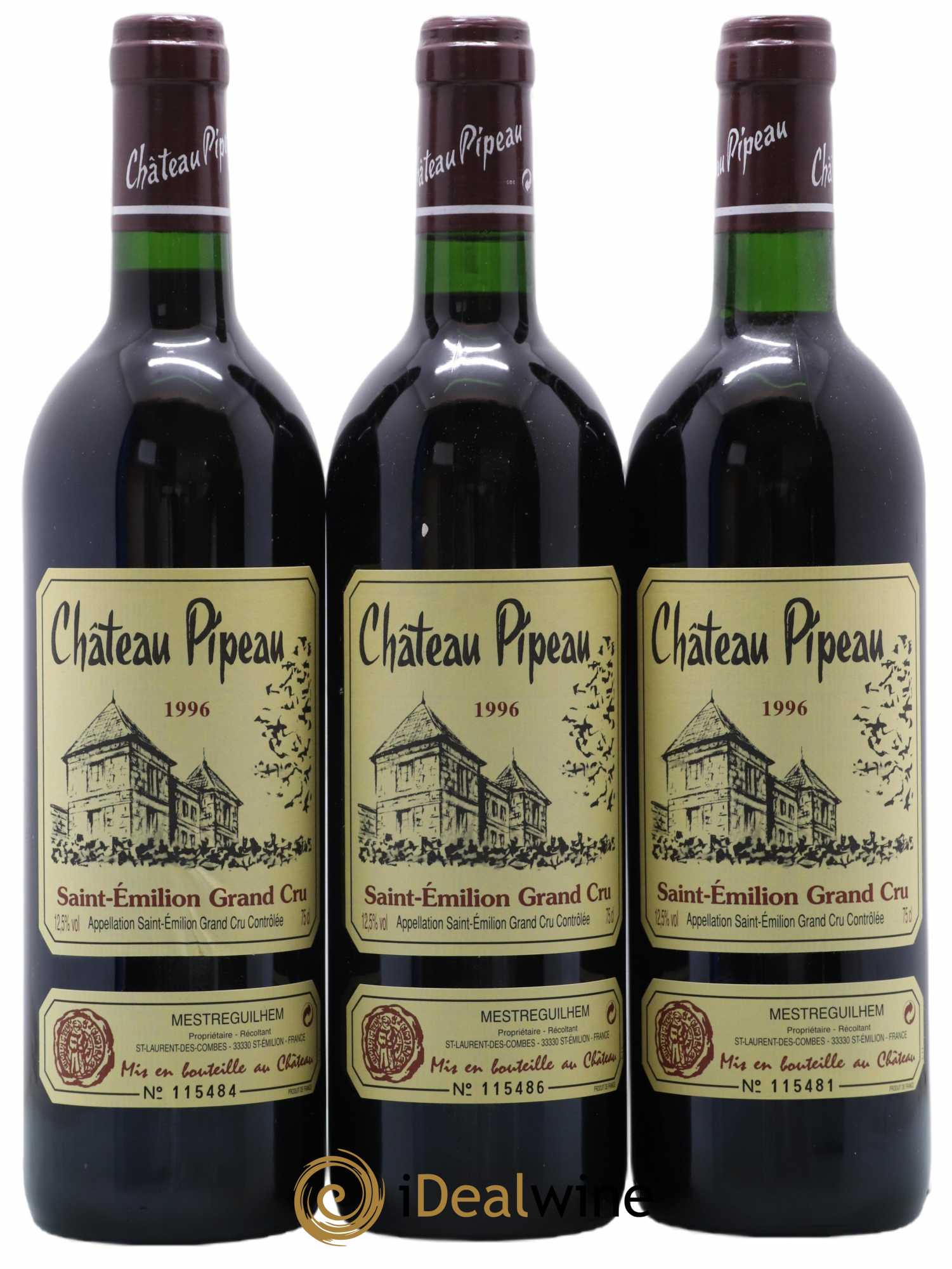 Château Pipeau 1996 - Lot de 6 bouteilles - 2