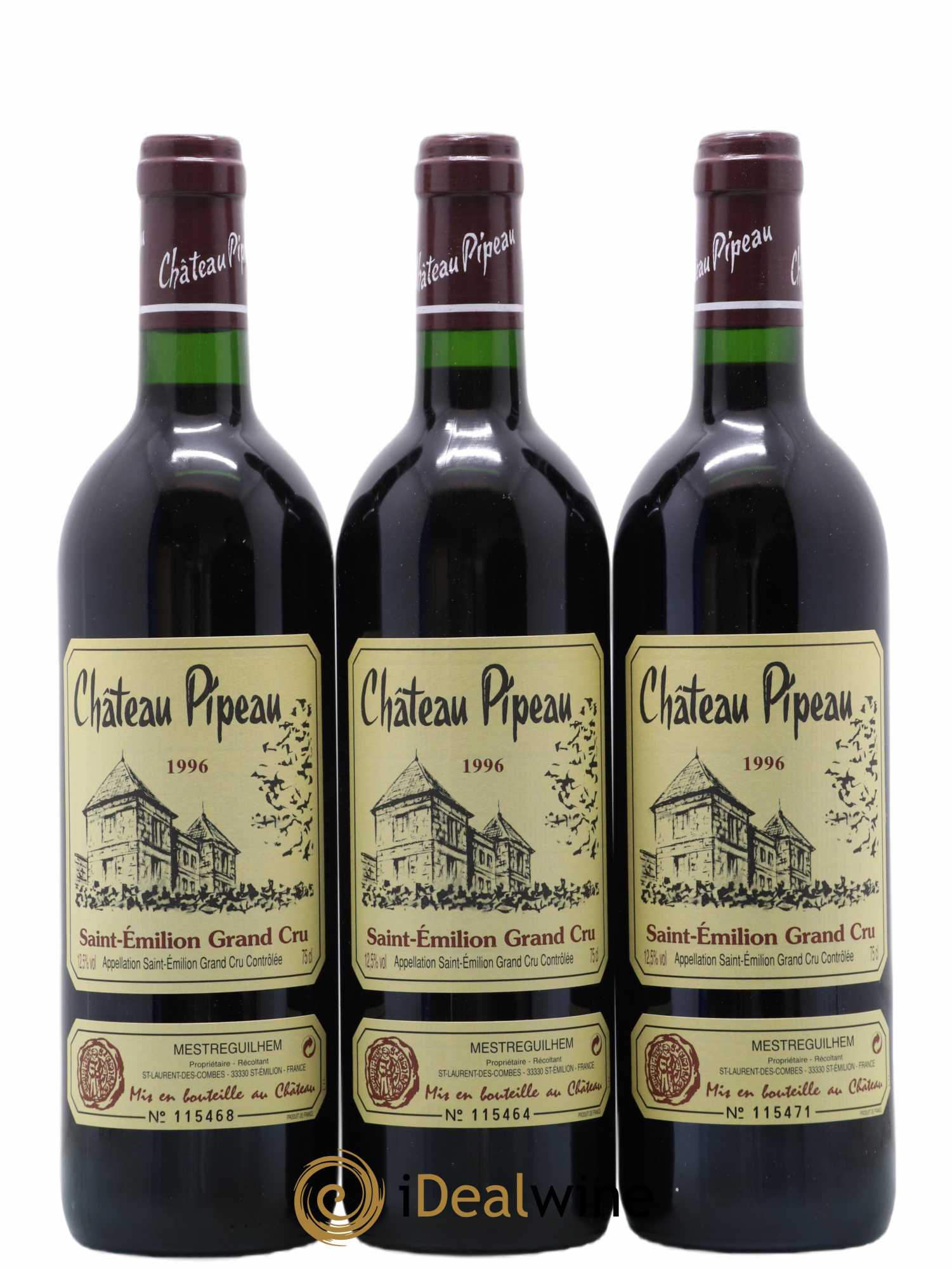 Château Pipeau 1996 - Lot de 12 bouteilles - 2
