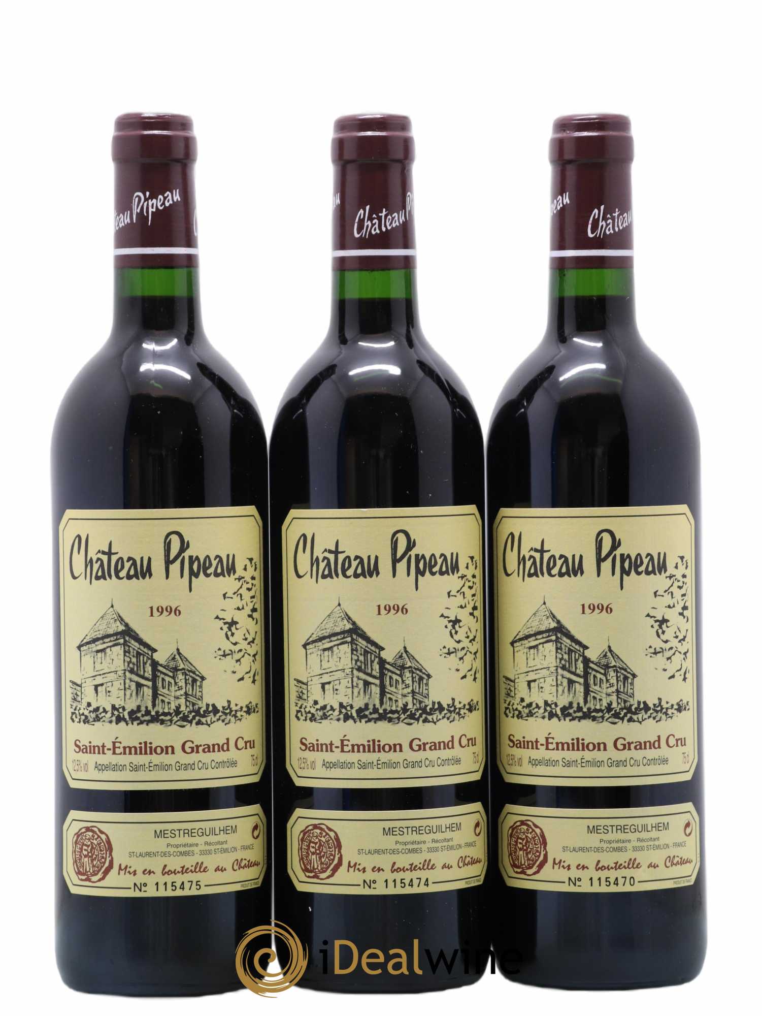 Château Pipeau 1996 - Lot de 12 bouteilles - 3