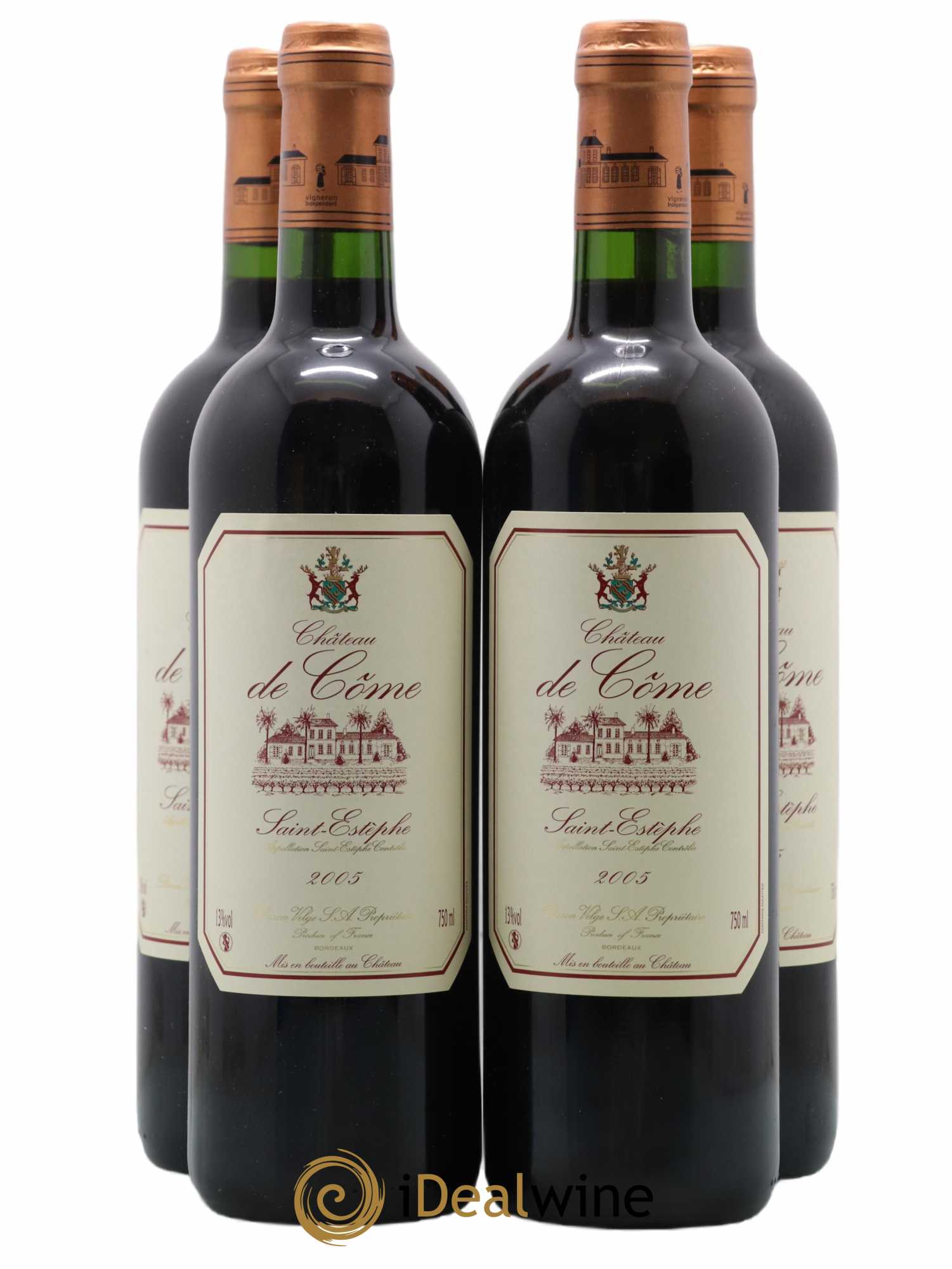 Saint-Estèphe Château De Côme 2005 - Lot de 4 bouteilles - 0