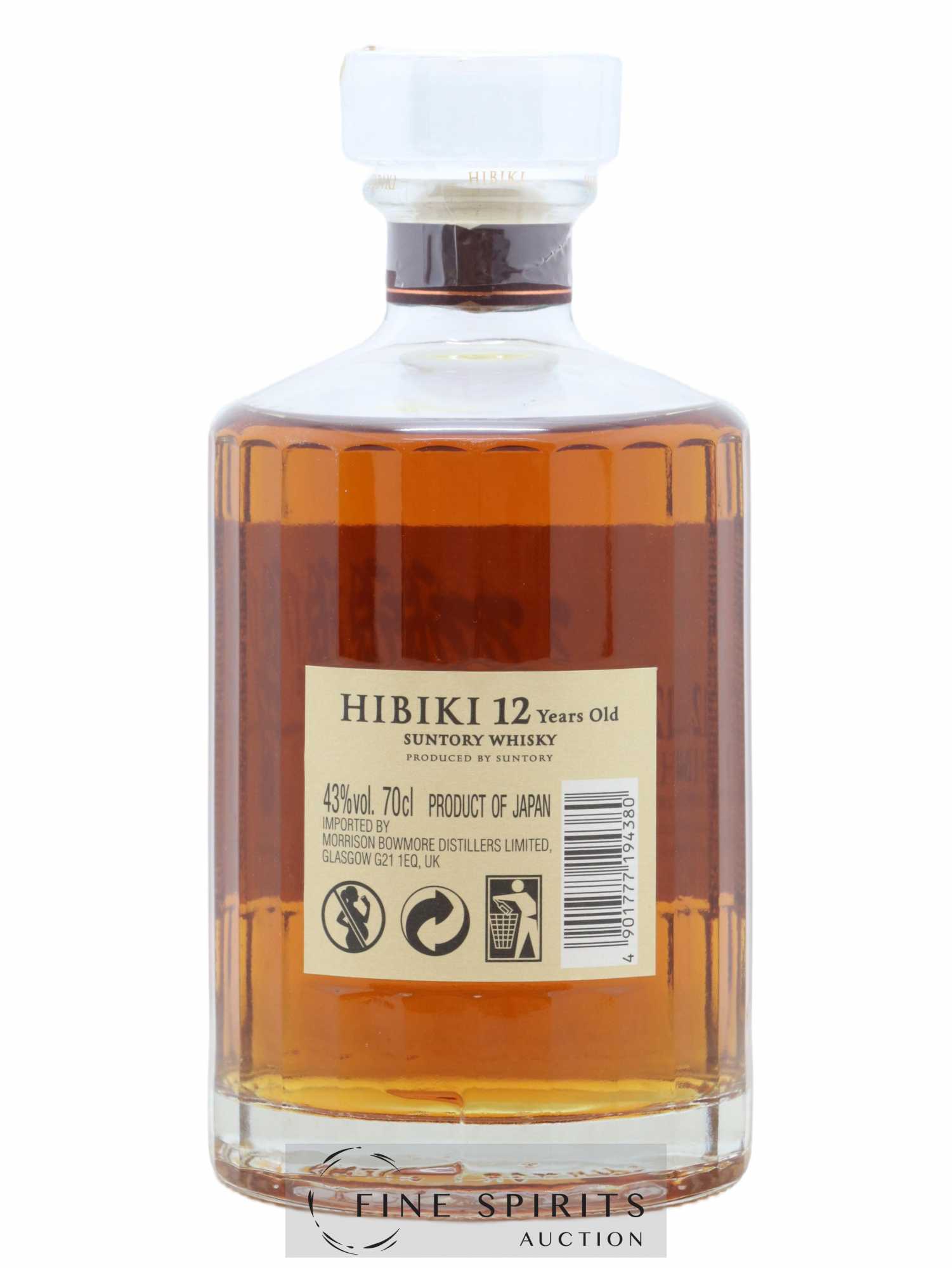 Hibiki 12 years Of. Suntory (70cl.) - Lot of 1 bottle - 2