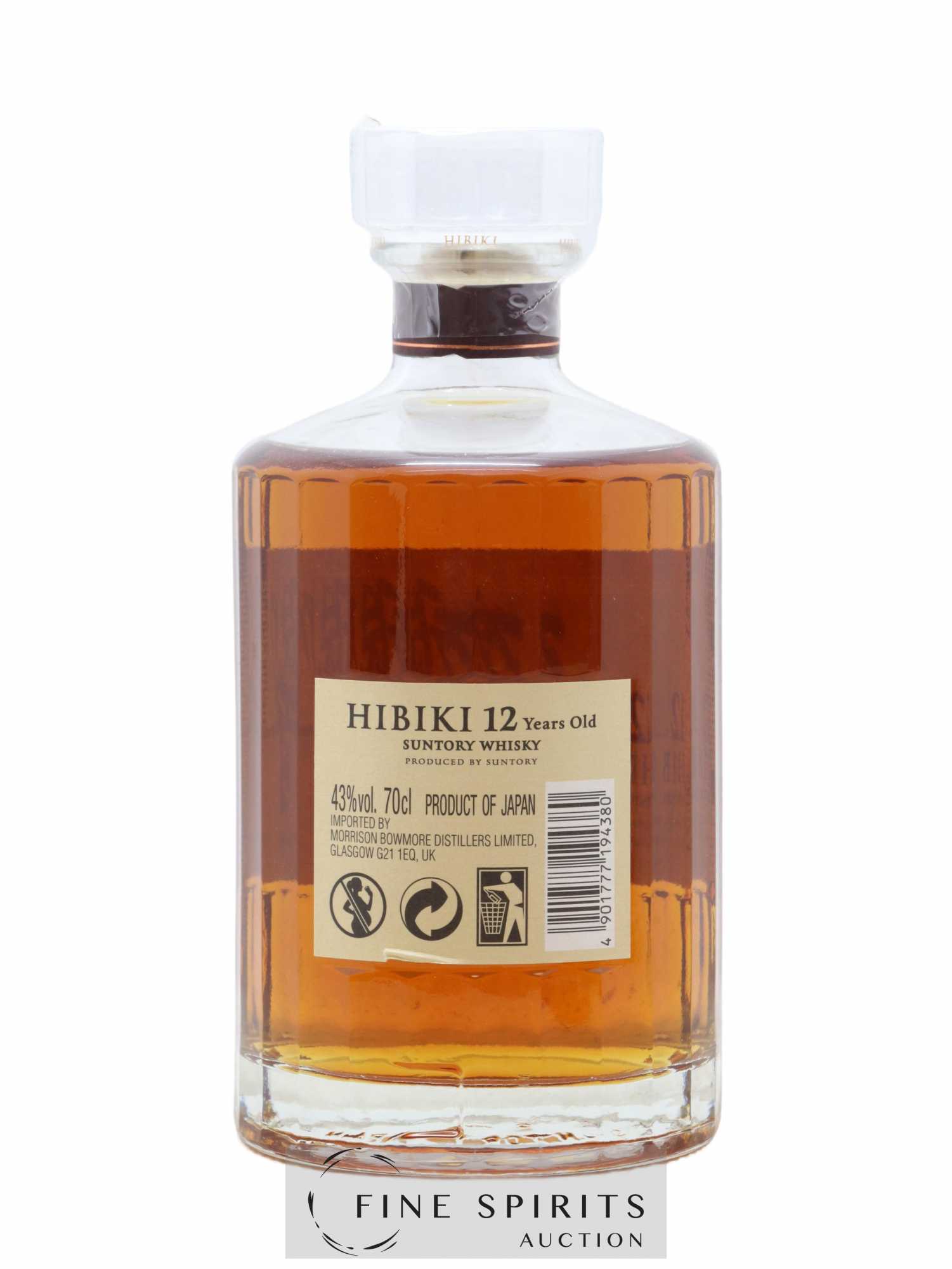 Hibiki 12 years Of. Suntory (70cl.) - Lot of 1 bottle - 2