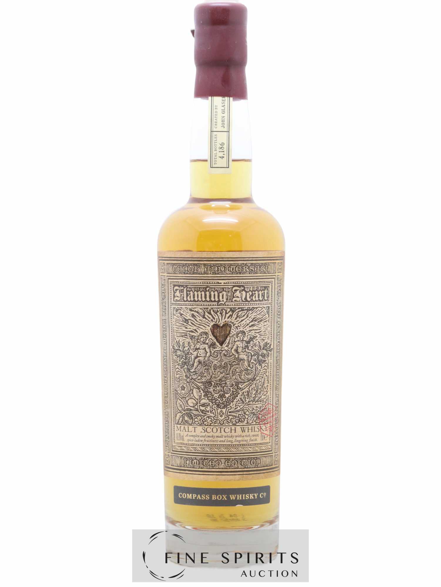 Flaming Heart Compass Box One of 4186 - bottled 2010 Limited Edition - Lot de 1 bouteille - 1