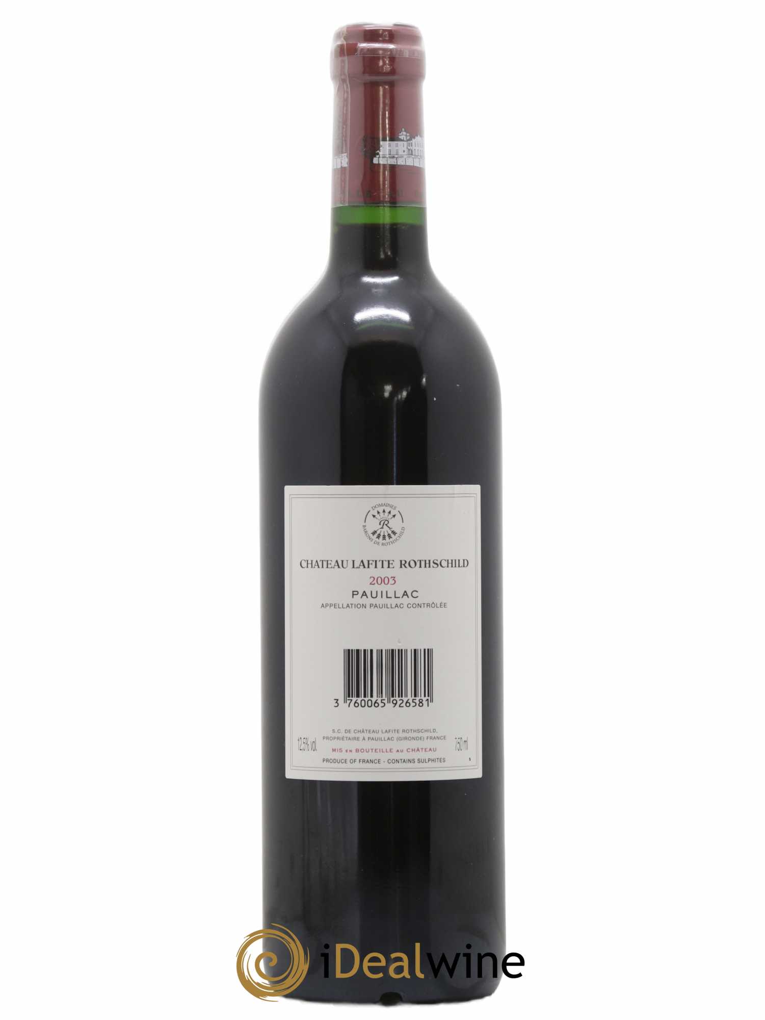 Château Lafite Rothschild 1er Grand Cru Classé 2003 - Lot de 1 bouteille - 1
