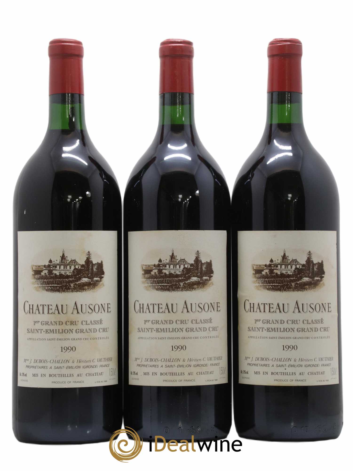 Château Ausone 1er Grand Cru Classé A 1990 - Lot de 3 magnums - 0