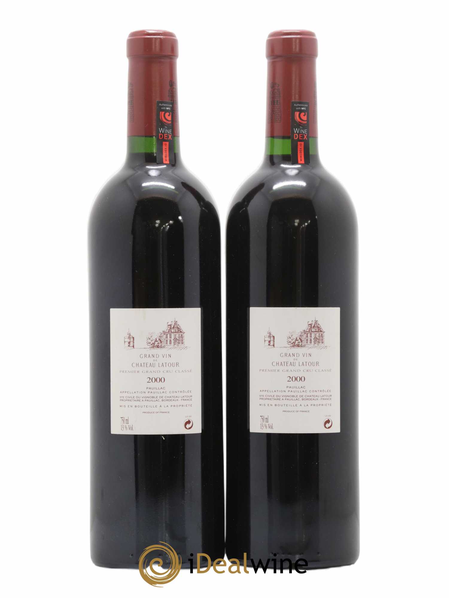 Château Latour 1er Grand Cru Classé 2000 - Lot de 2 bouteilles - 1