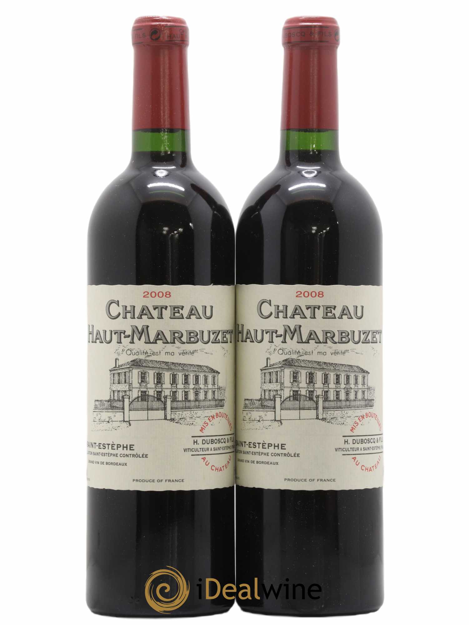 Château Haut Marbuzet 2008 - Lot de 2 bouteilles - 0