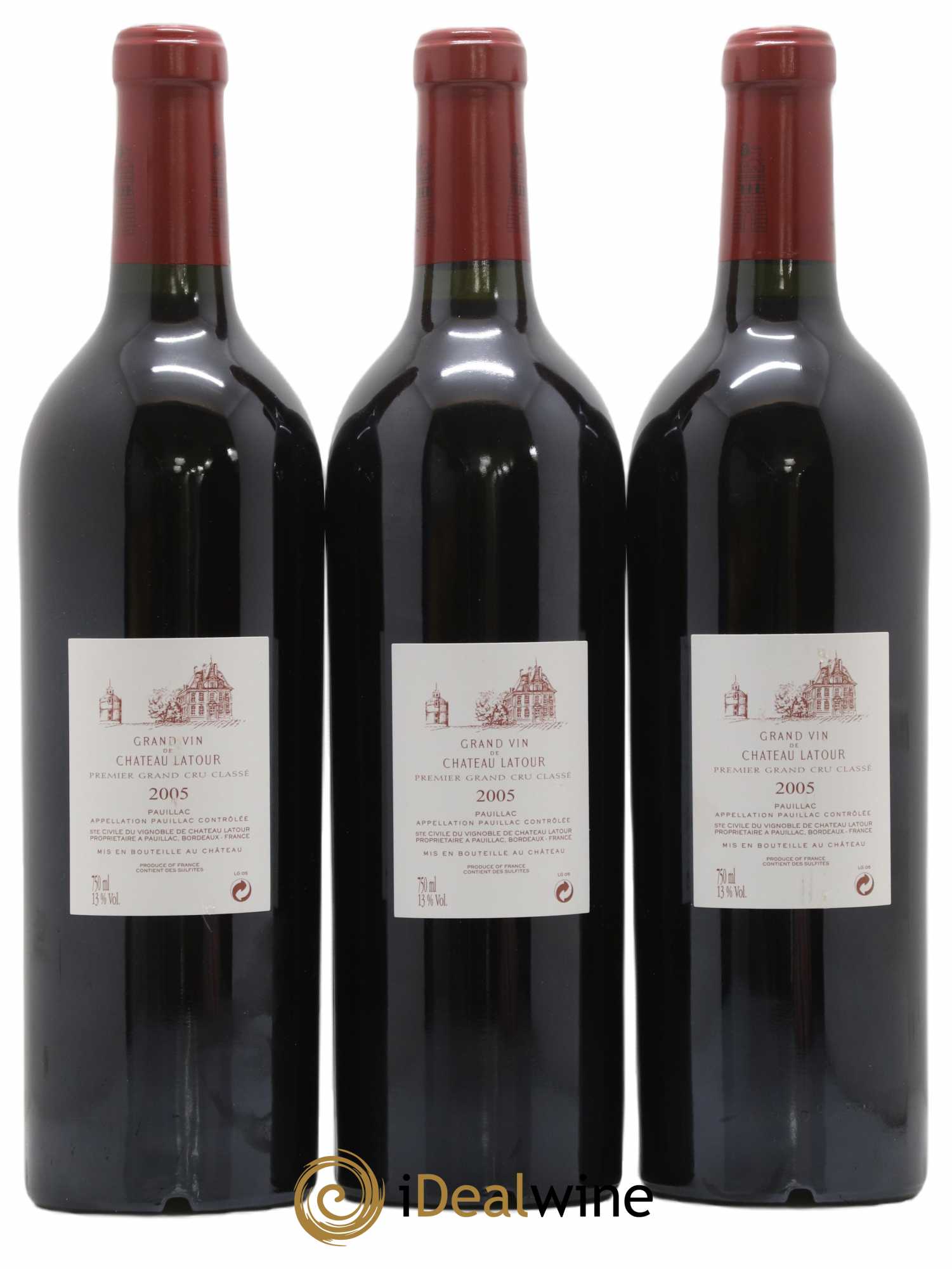 Château Latour 1er Grand Cru Classé 2005 - Lot de 3 bouteilles - 1