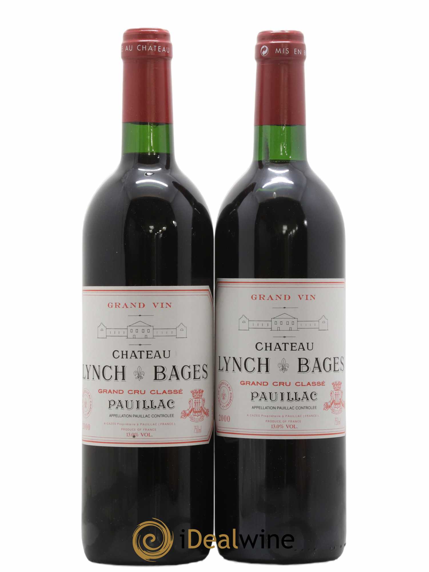 Château Lynch Bages 5ème Grand Cru Classé 2000 - Lot de 2 bouteilles - 0