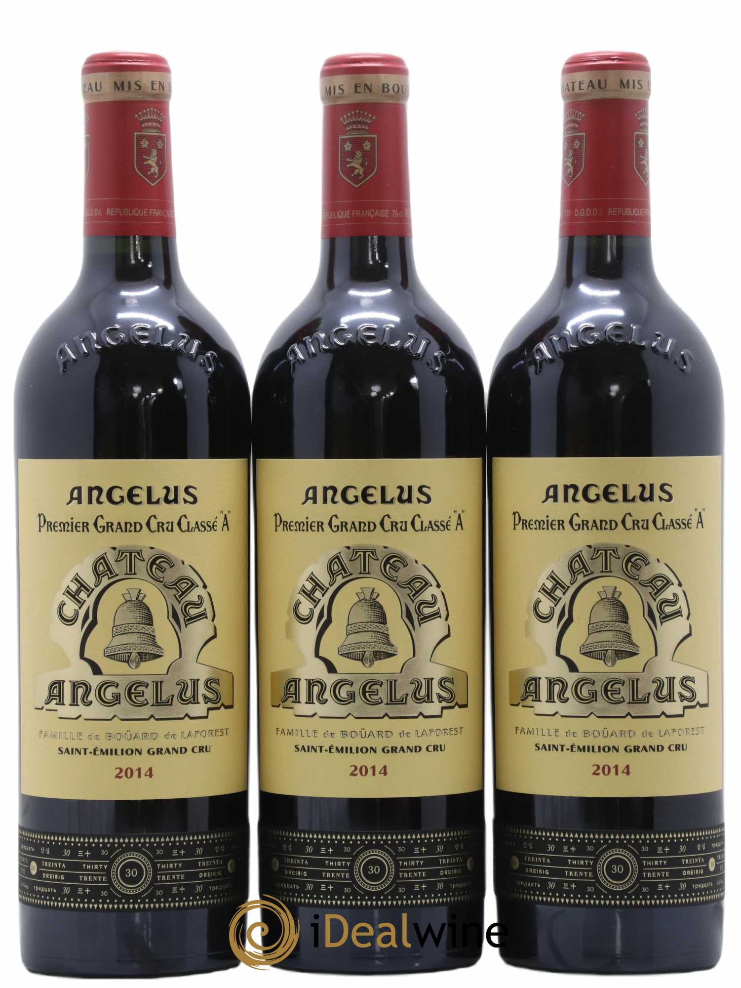 Château Angélus 1er Grand Cru Classé A 2014 - Lot de 3 bouteilles - 0