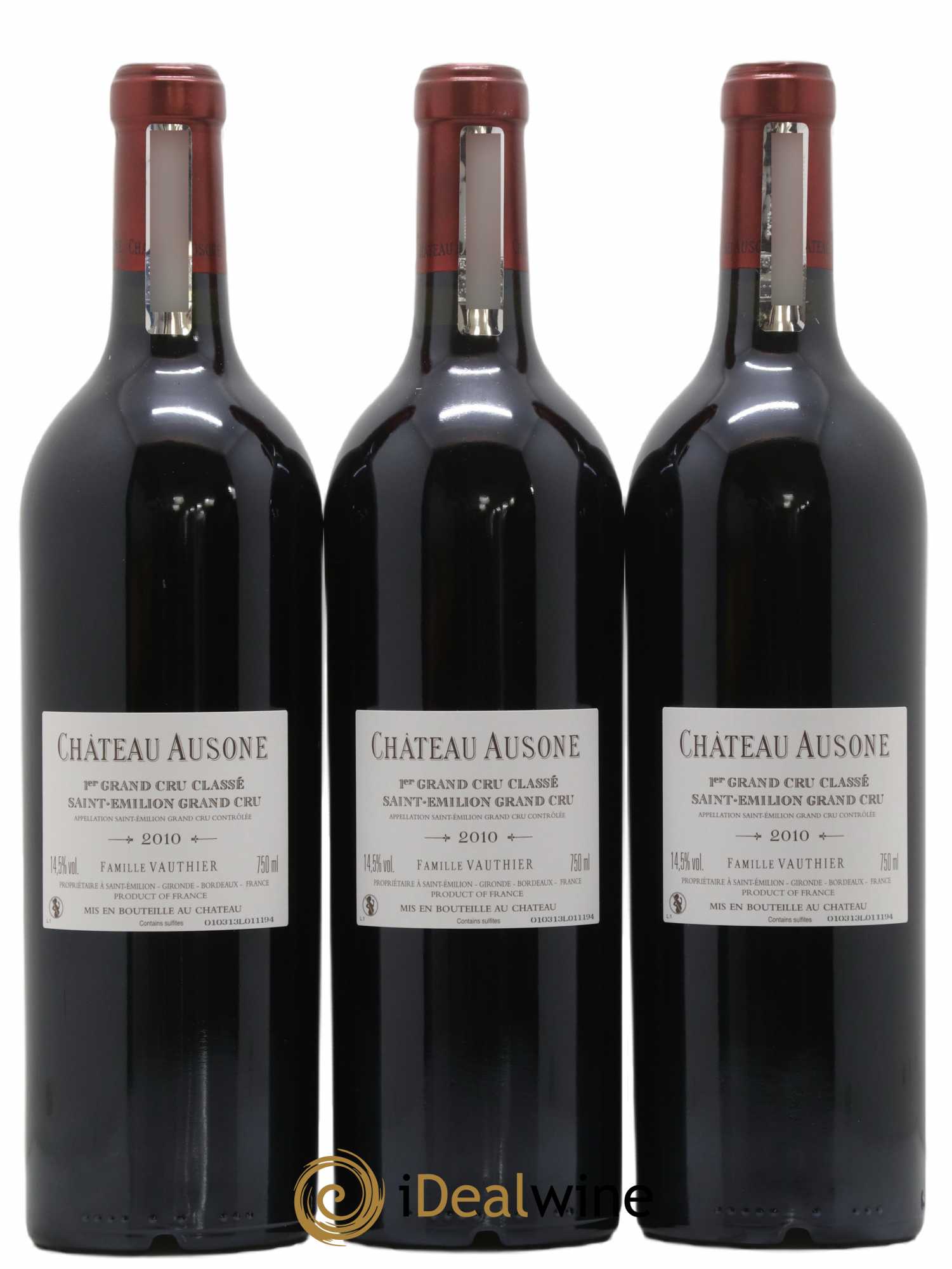 Château Ausone 1er Grand Cru Classé A 2010 - Lot de 3 bouteilles - 1