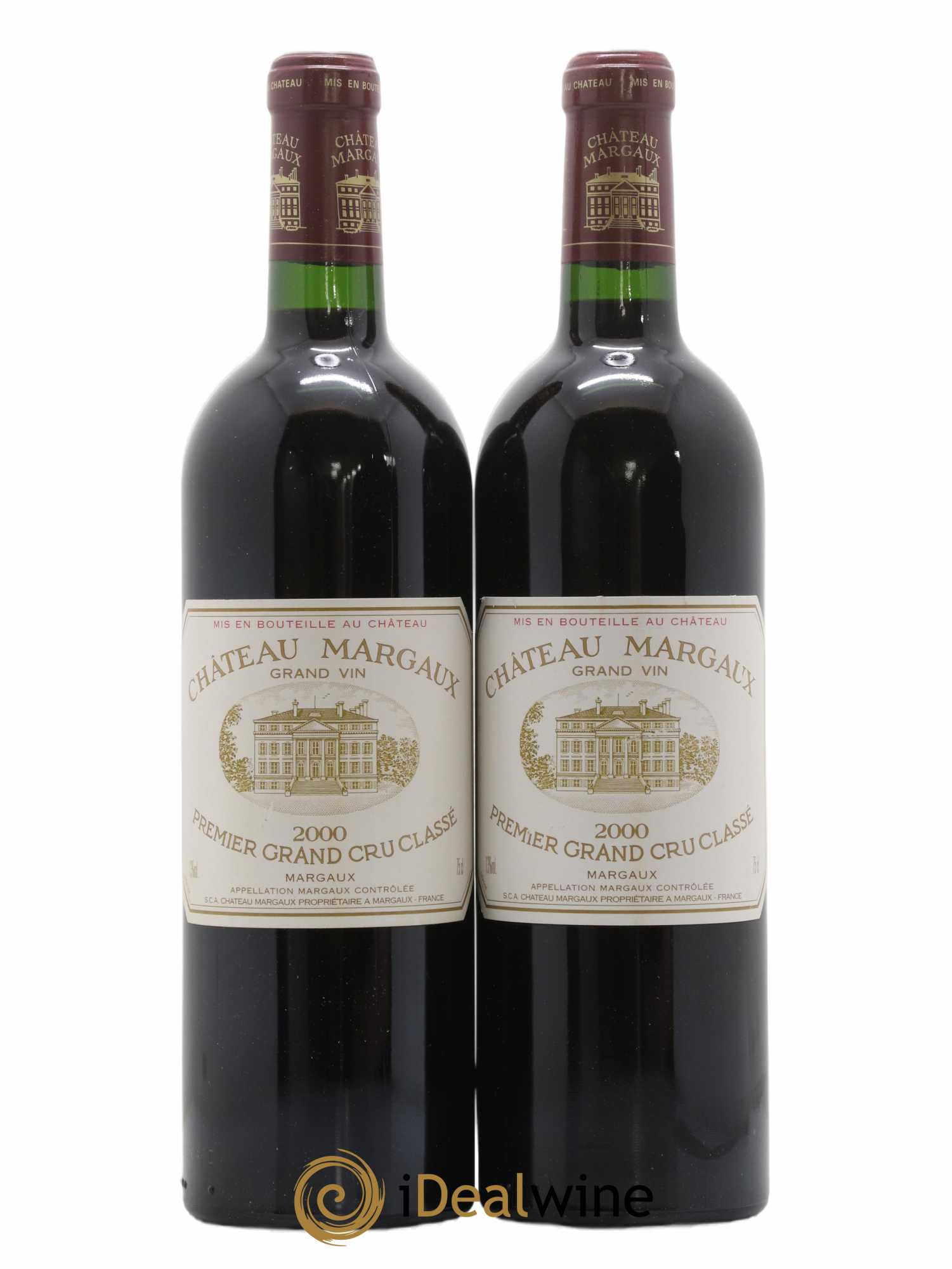 Château Margaux 1er Grand Cru Classé 2000 - Lot de 2 bouteilles - 0