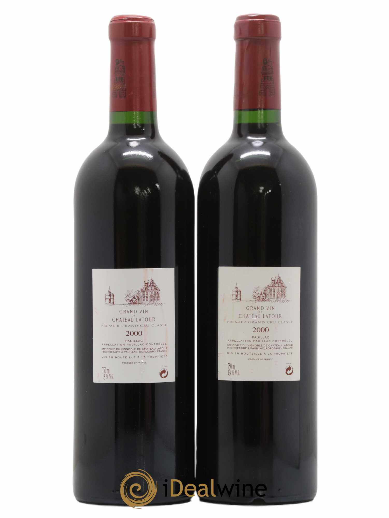 Château Latour 1er Grand Cru Classé 2000 - Lot de 2 bouteilles - 1