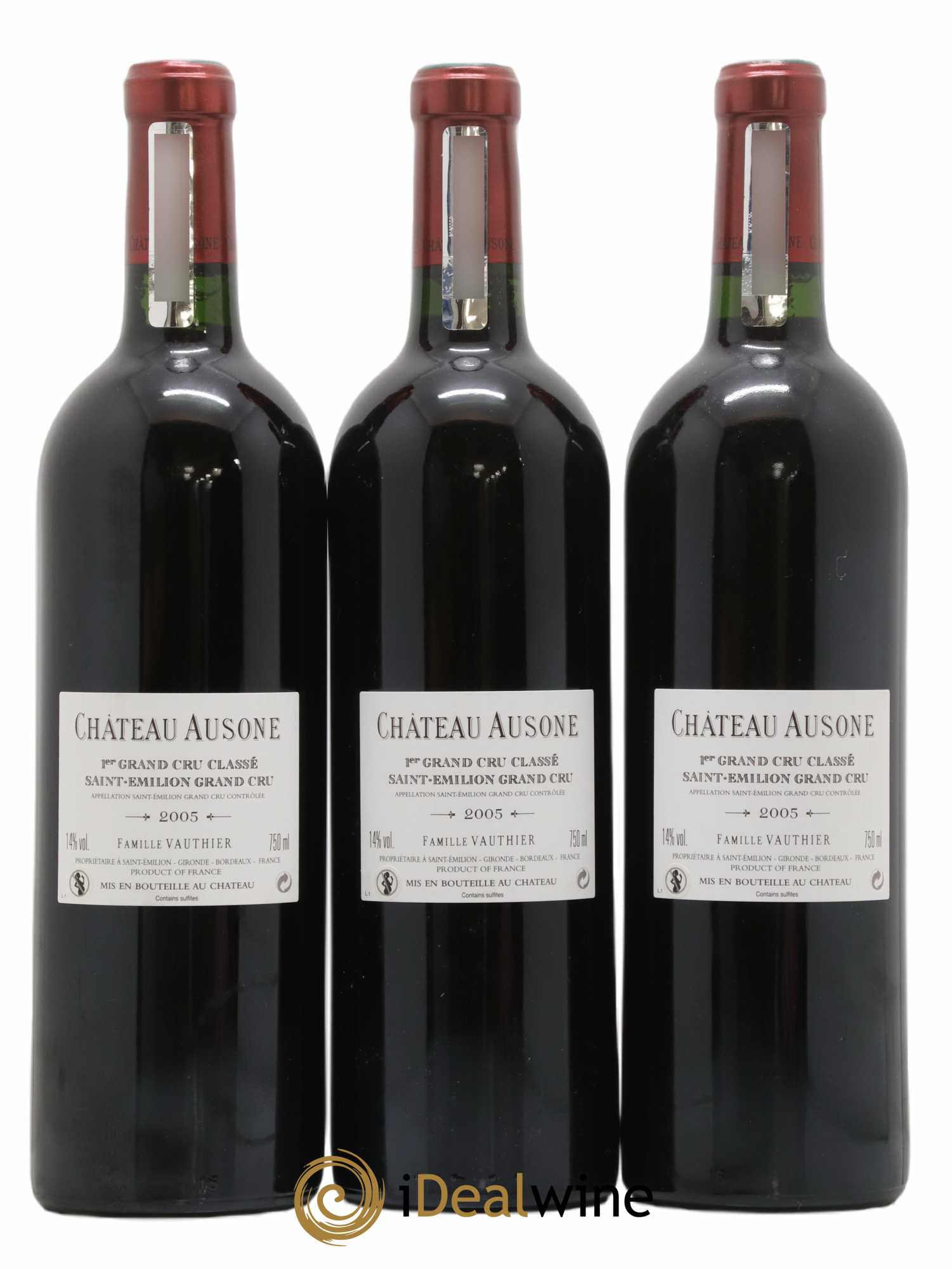 Château Ausone 1er Grand Cru Classé A 2005 - Lot de 3 bouteilles - 1
