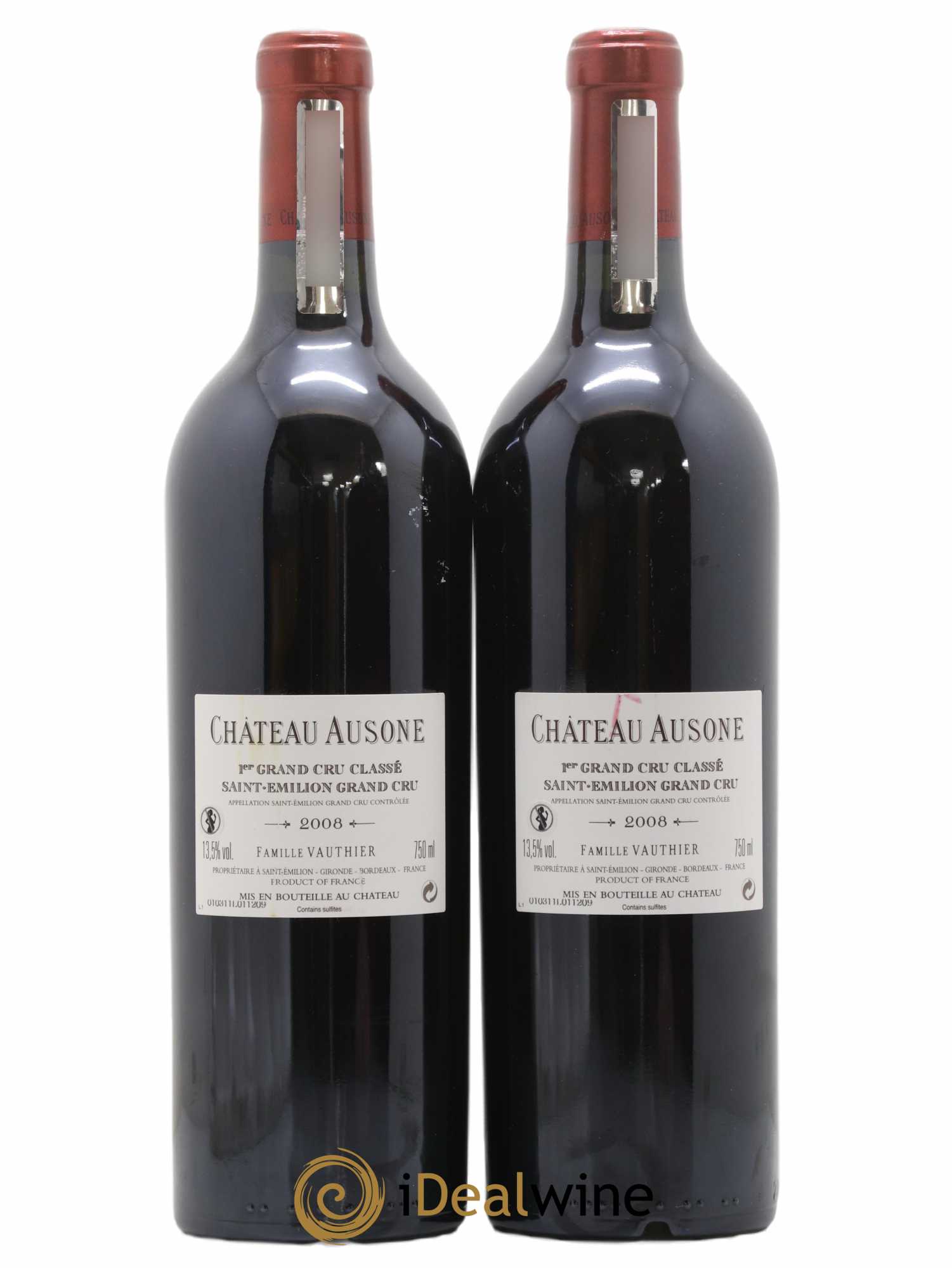 Château Ausone 1er Grand Cru Classé A 2008 - Lot de 2 bouteilles - 1